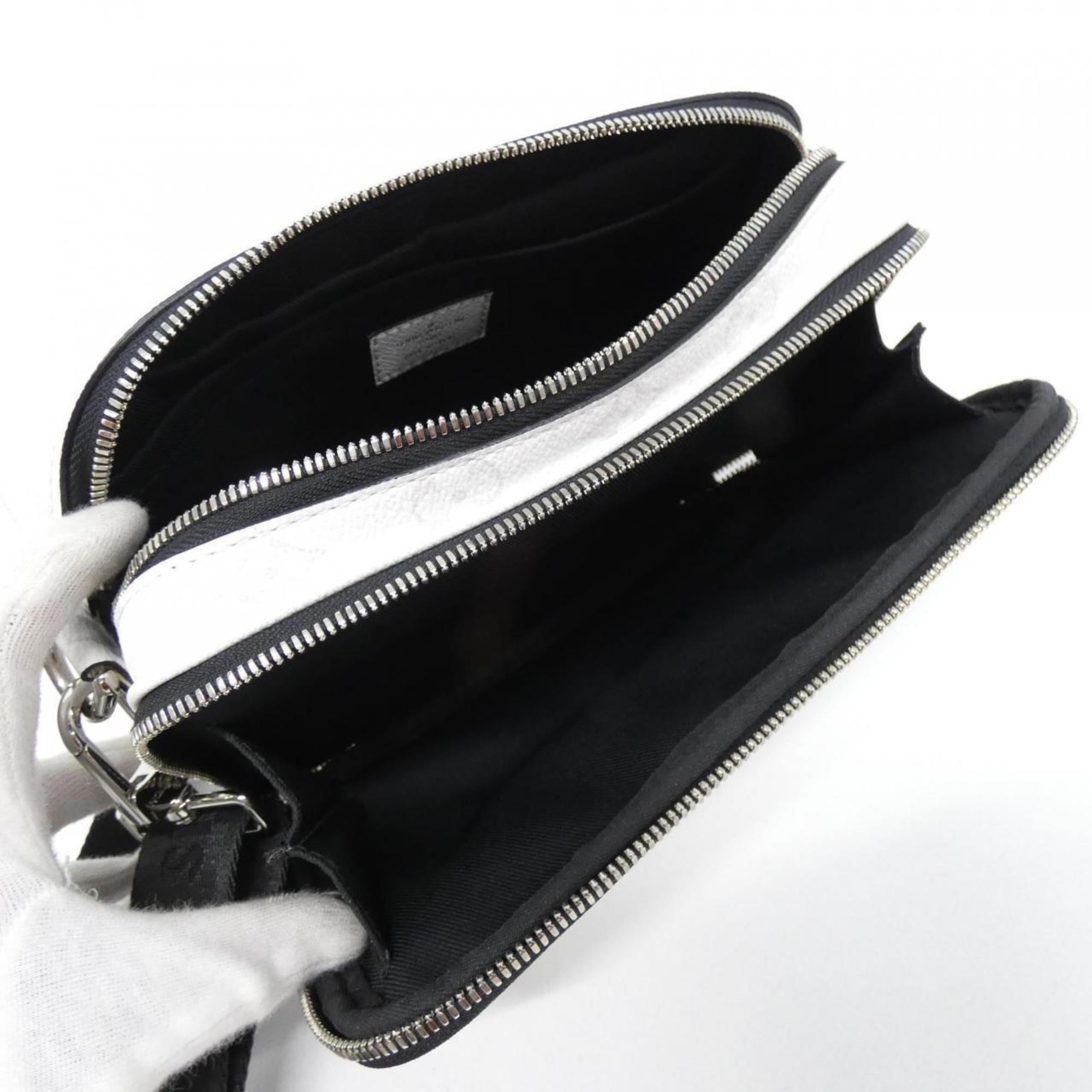 Louis Vuitton White Coated Canvas Leather Shoulder Bag (Pre-Owned)