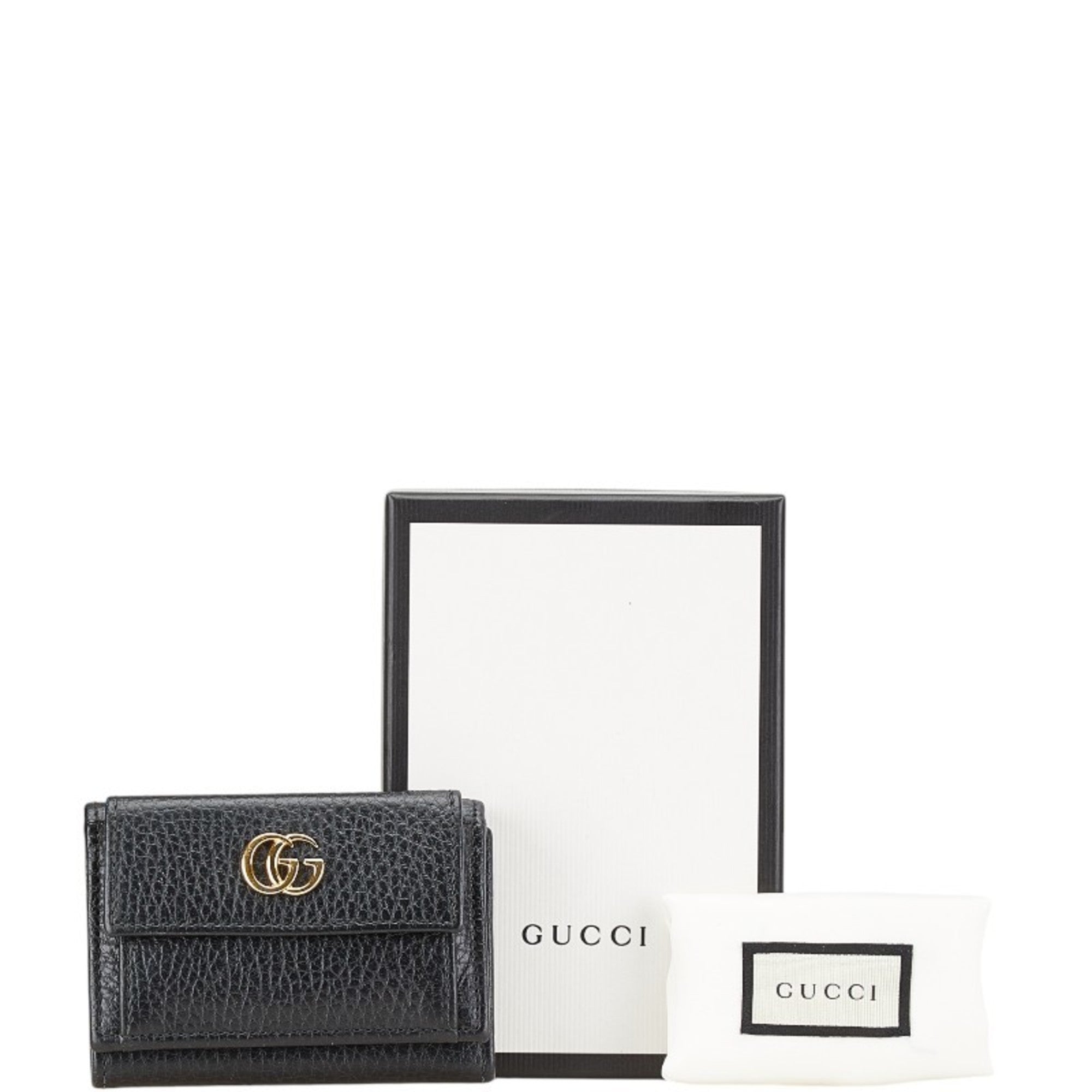 Gucci Black Leather Wallet (Tri-Fold) (Pre-Owned)