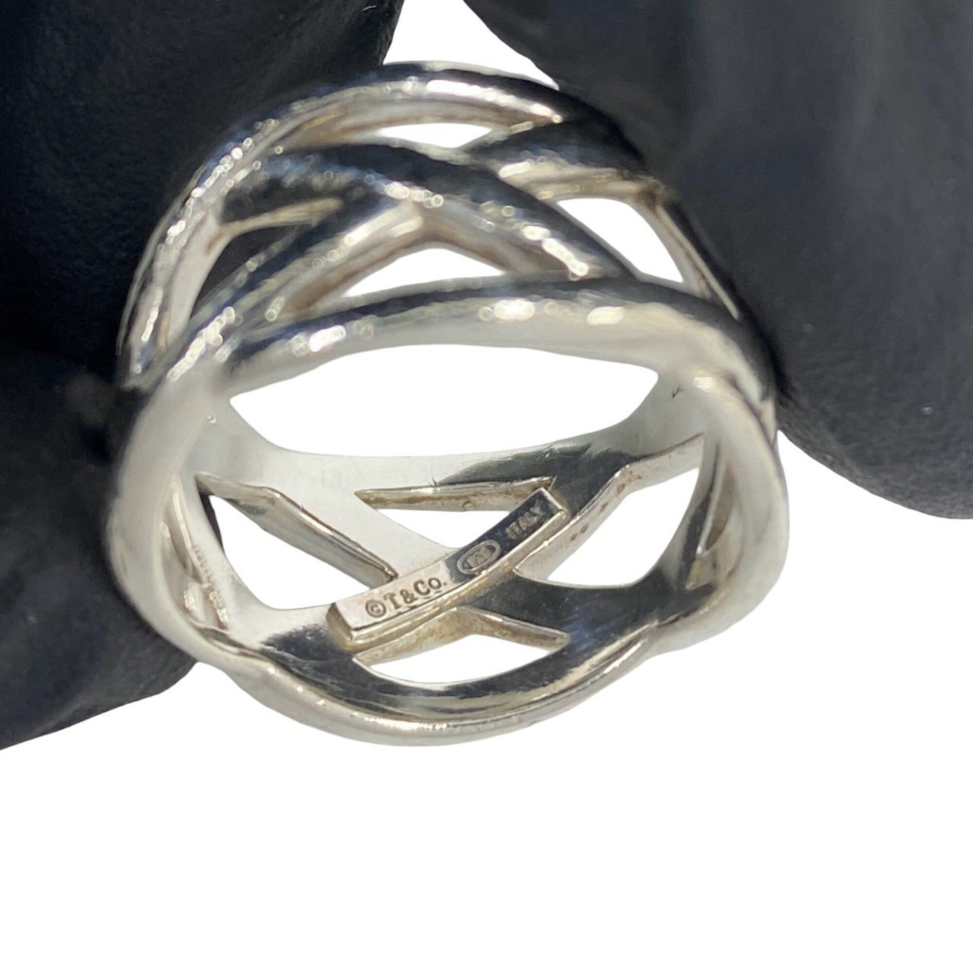 Tiffany Silver Silver 925 Band Ring (Pre-Owned)