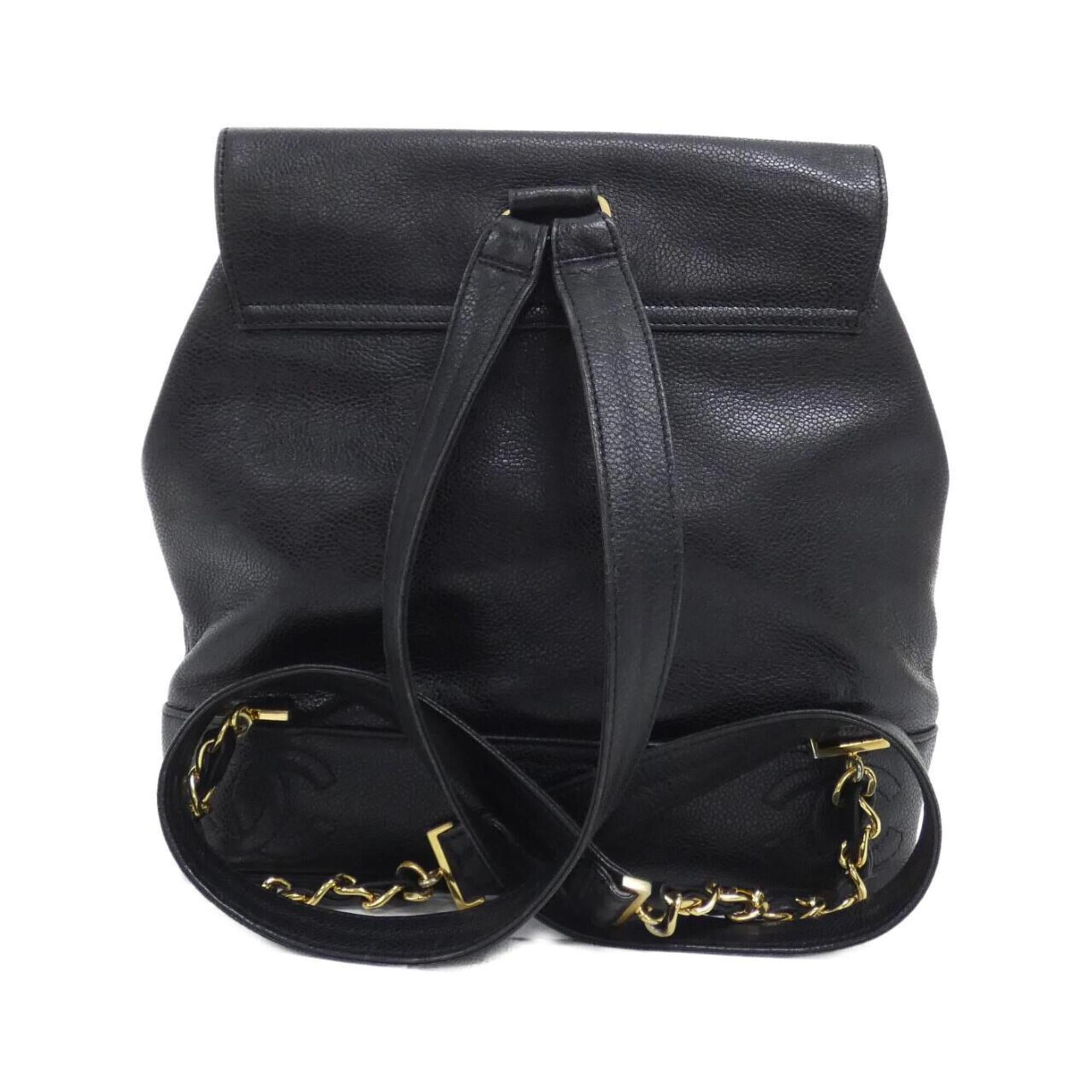 Chanel Black Grained Calfskin Backpack (Pre-Owned)