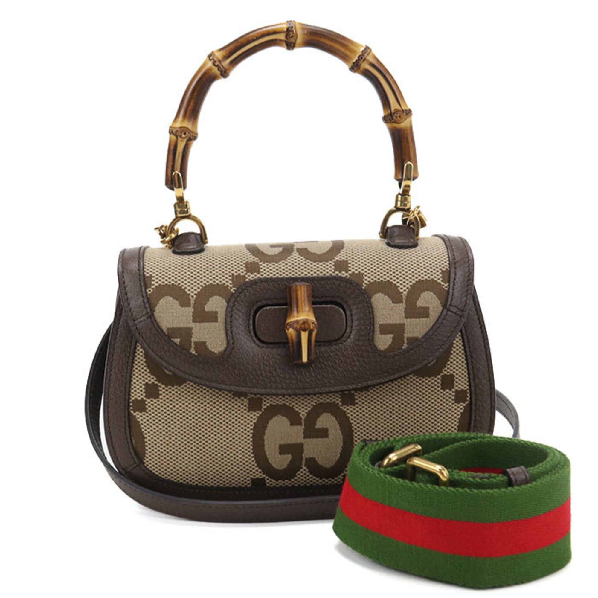 Gucci Beige Canvas Handbag (Pre-Owned)