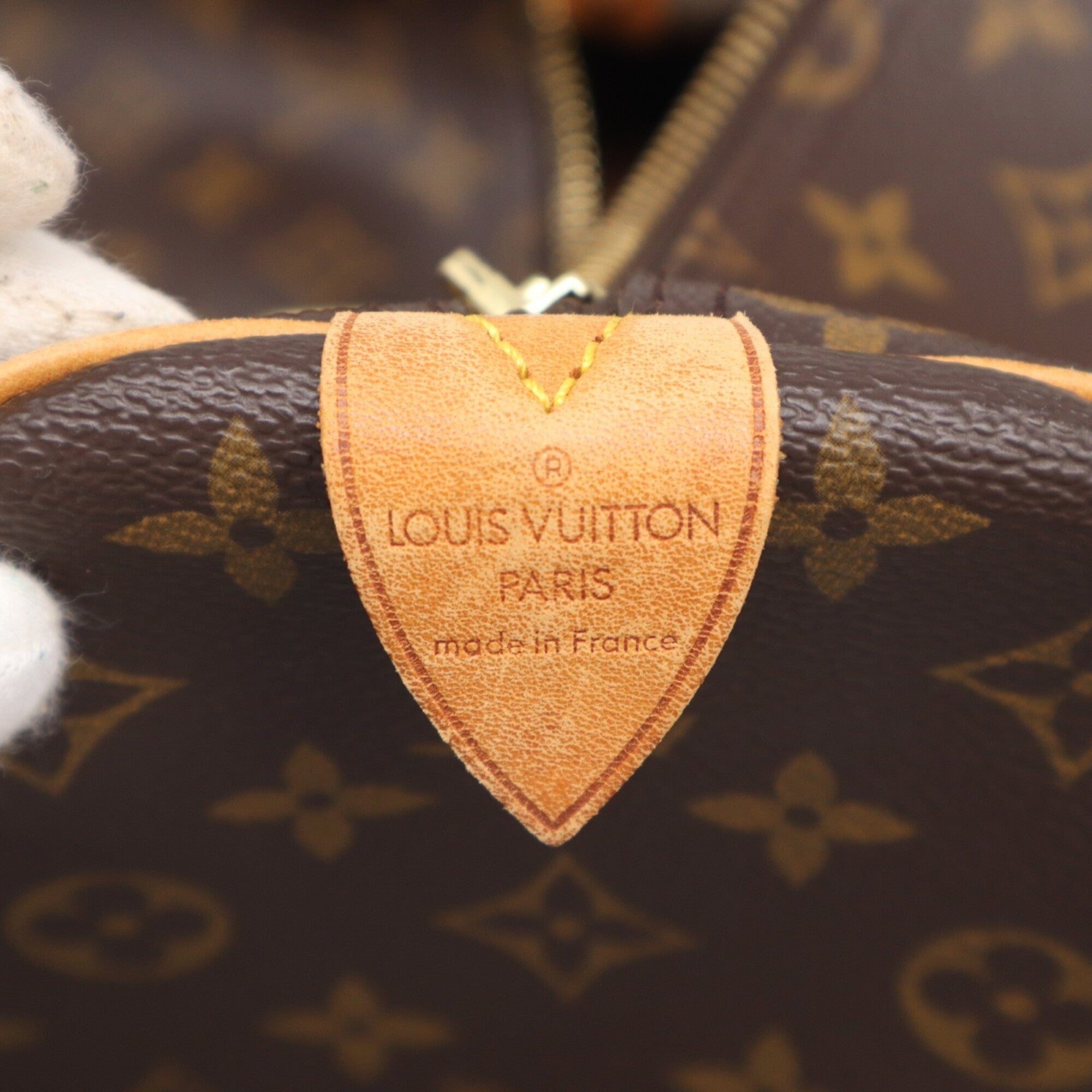 Louis Vuitton Monogram Beige Brown Coated Canvas Leather Boston Bag (Pre-Owned)