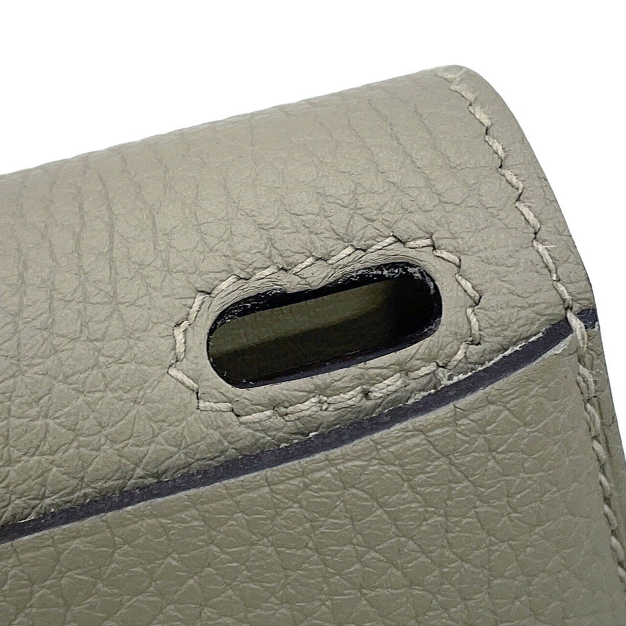 Hermes Alezan Beige Taurillon Clemence Leather Handbag (Pre-Owned)
