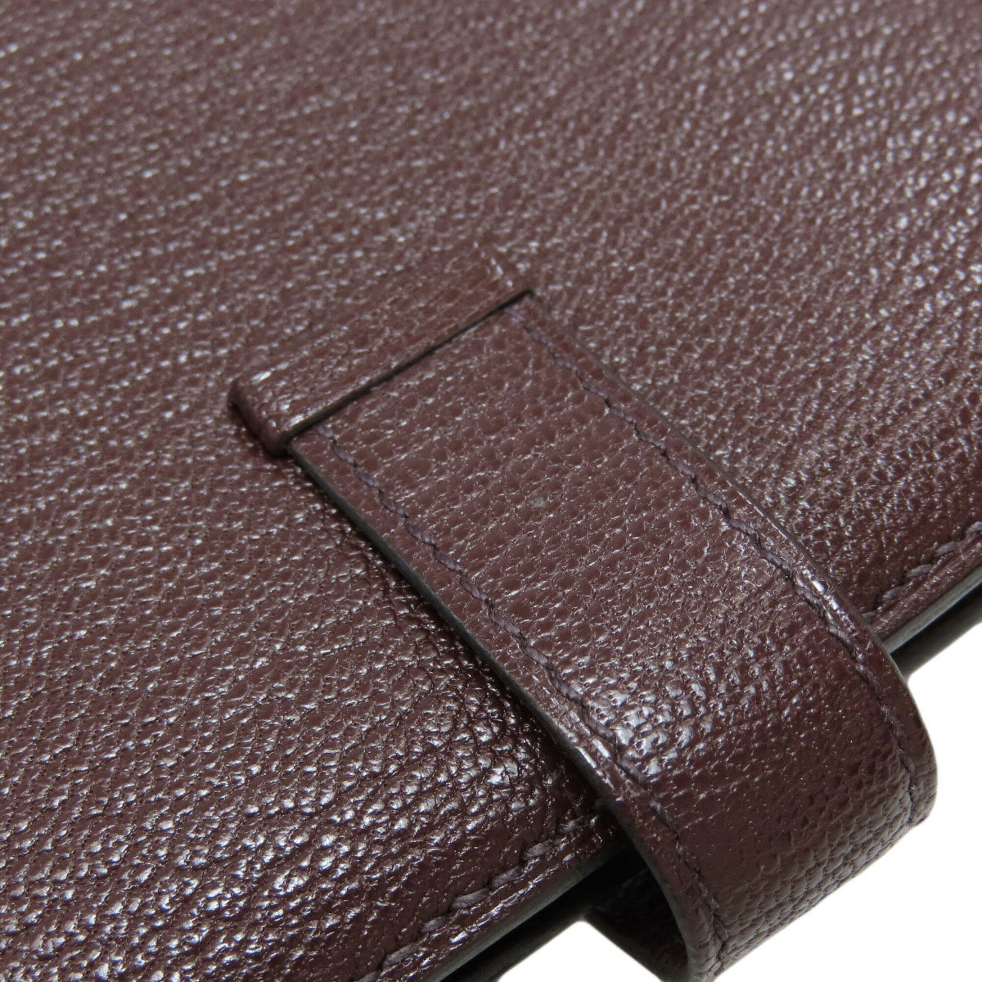 Hermes Bordeaux Chevre Leather Wallet (Bi-Fold) (Pre-Owned)