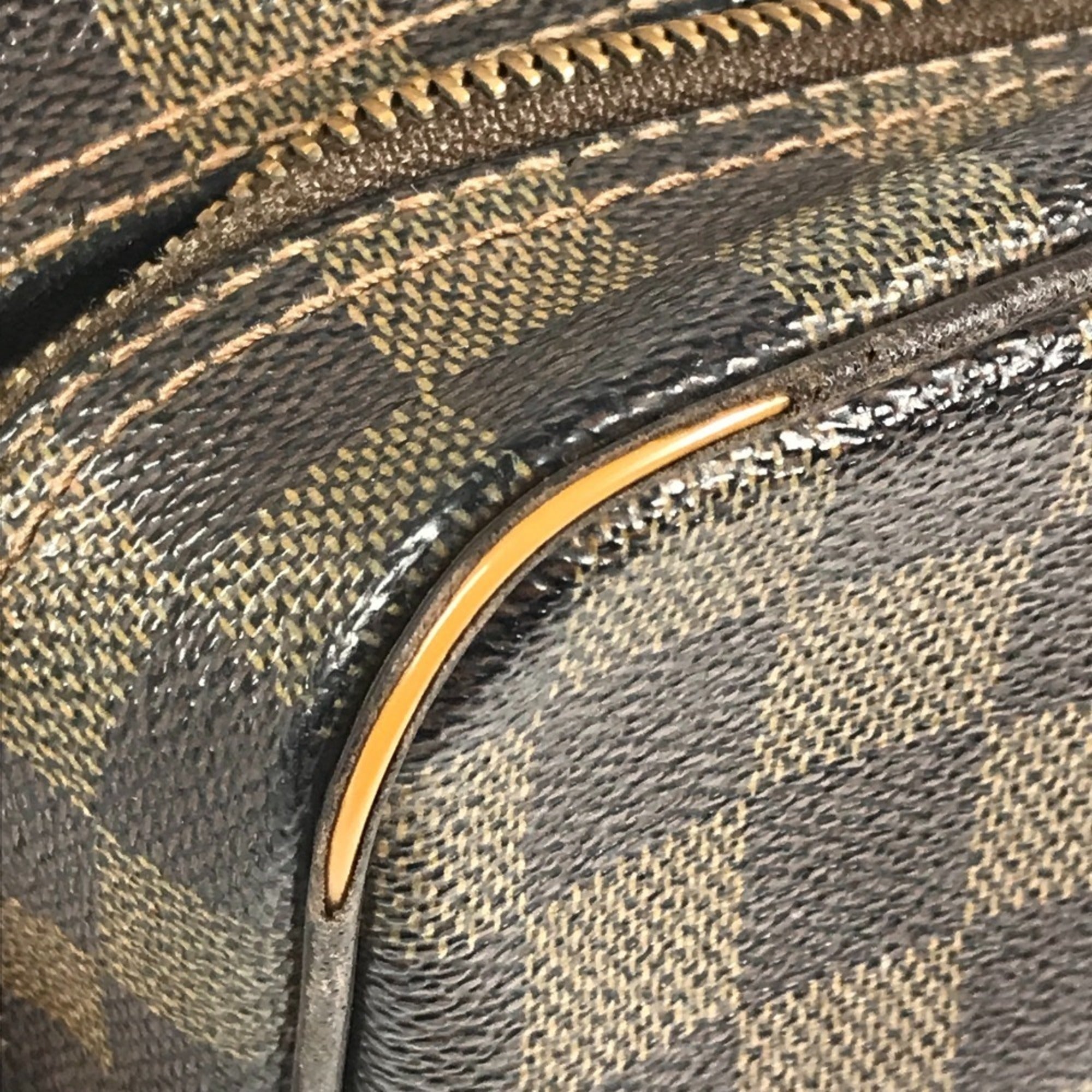 Louis Vuitton Brown Ebene Damier Canvas Pochette Shoulder Bag (Pre-Owned)