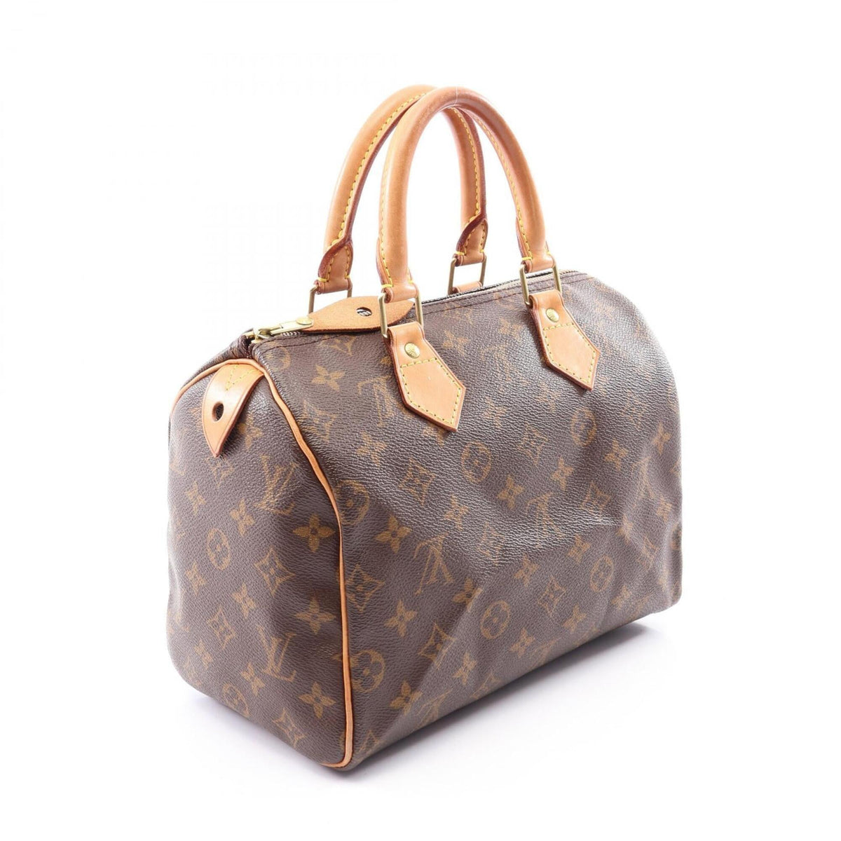 Louis Vuitton Brown Coated Canvas Leather Monogram Handbag (Pre-Owned)