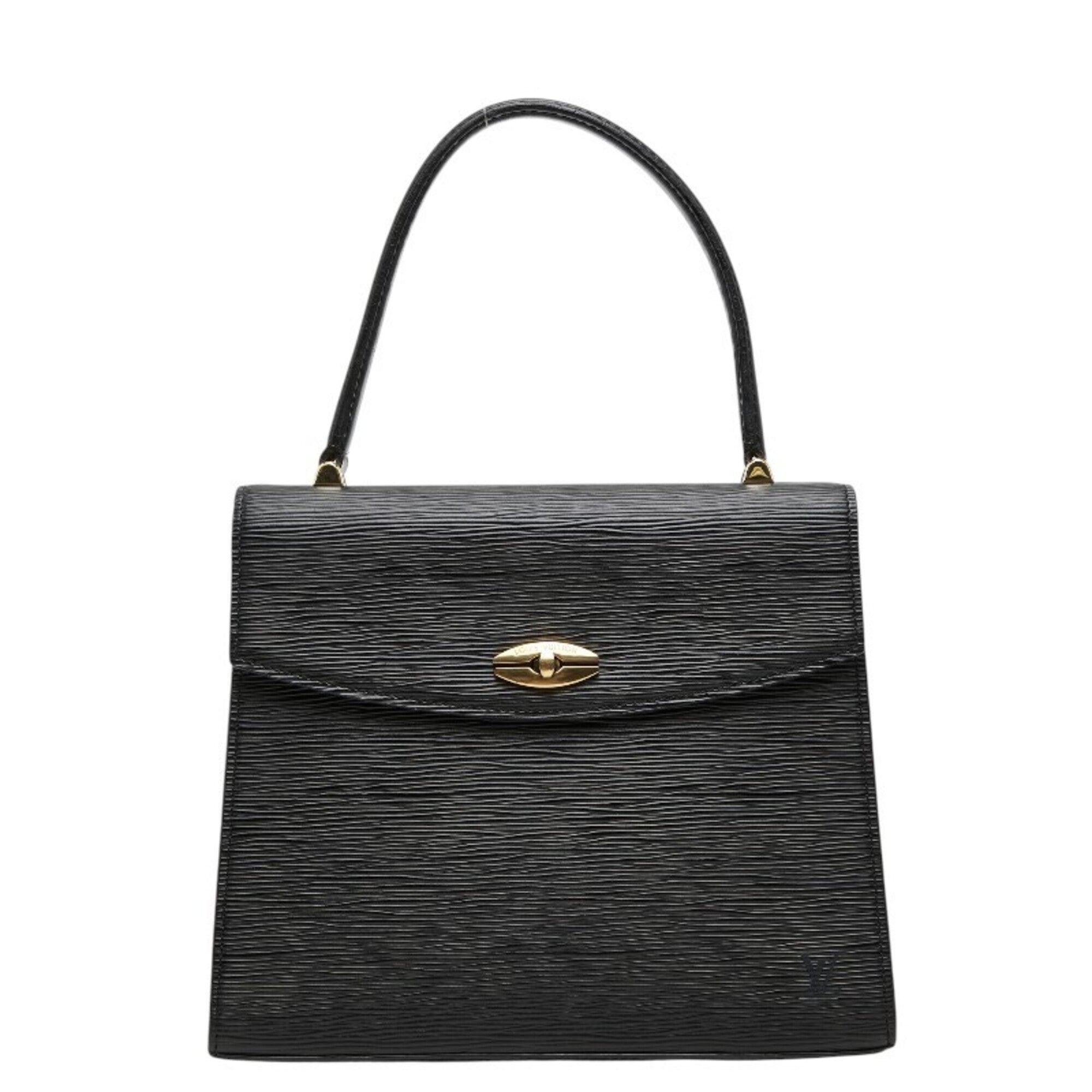 Louis Vuitton Black Noir Leather Handbag (Pre-Owned)