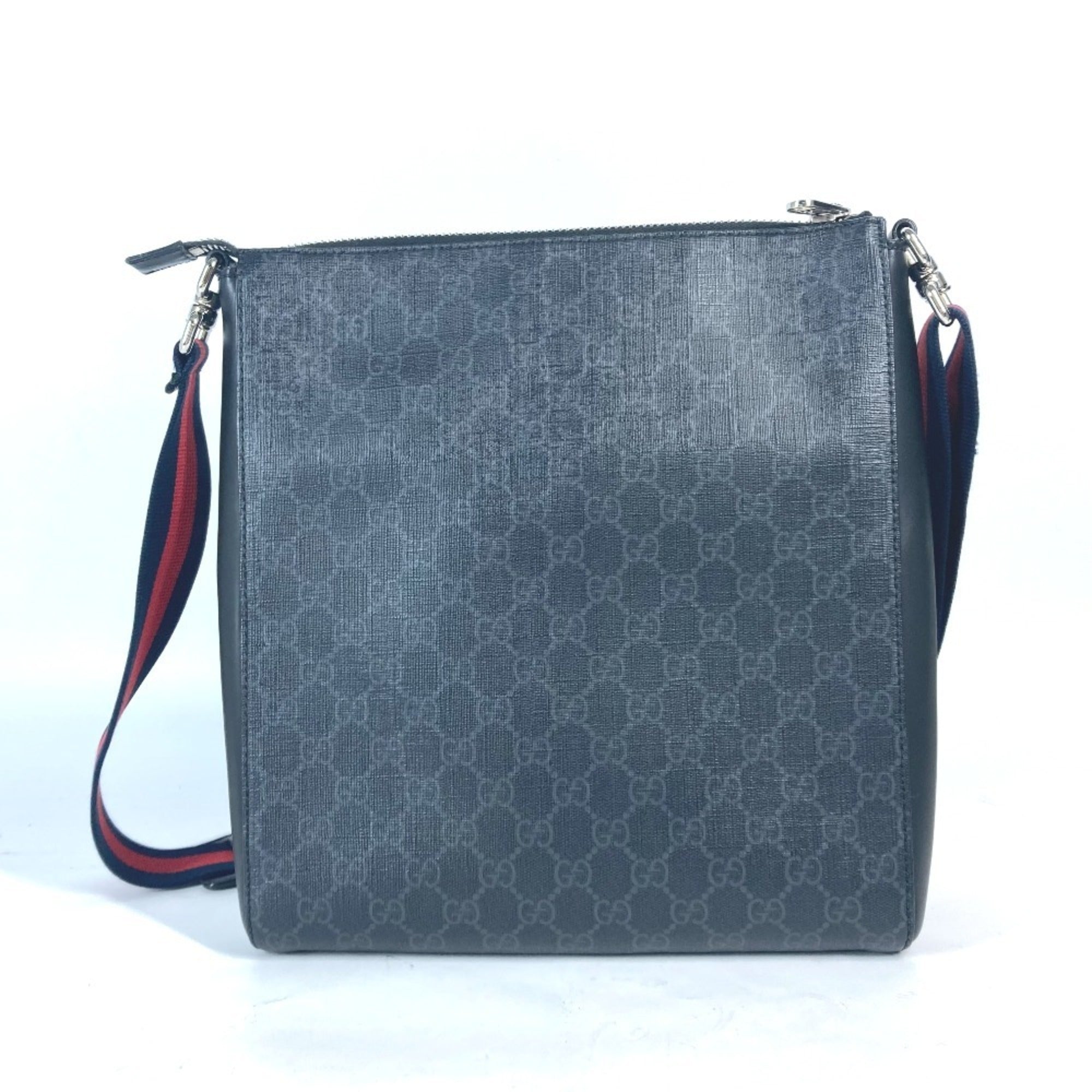 Gucci Black Multi-Color Gg Supreme Messenger Bag Shoulder Bag (Pre-Owned)