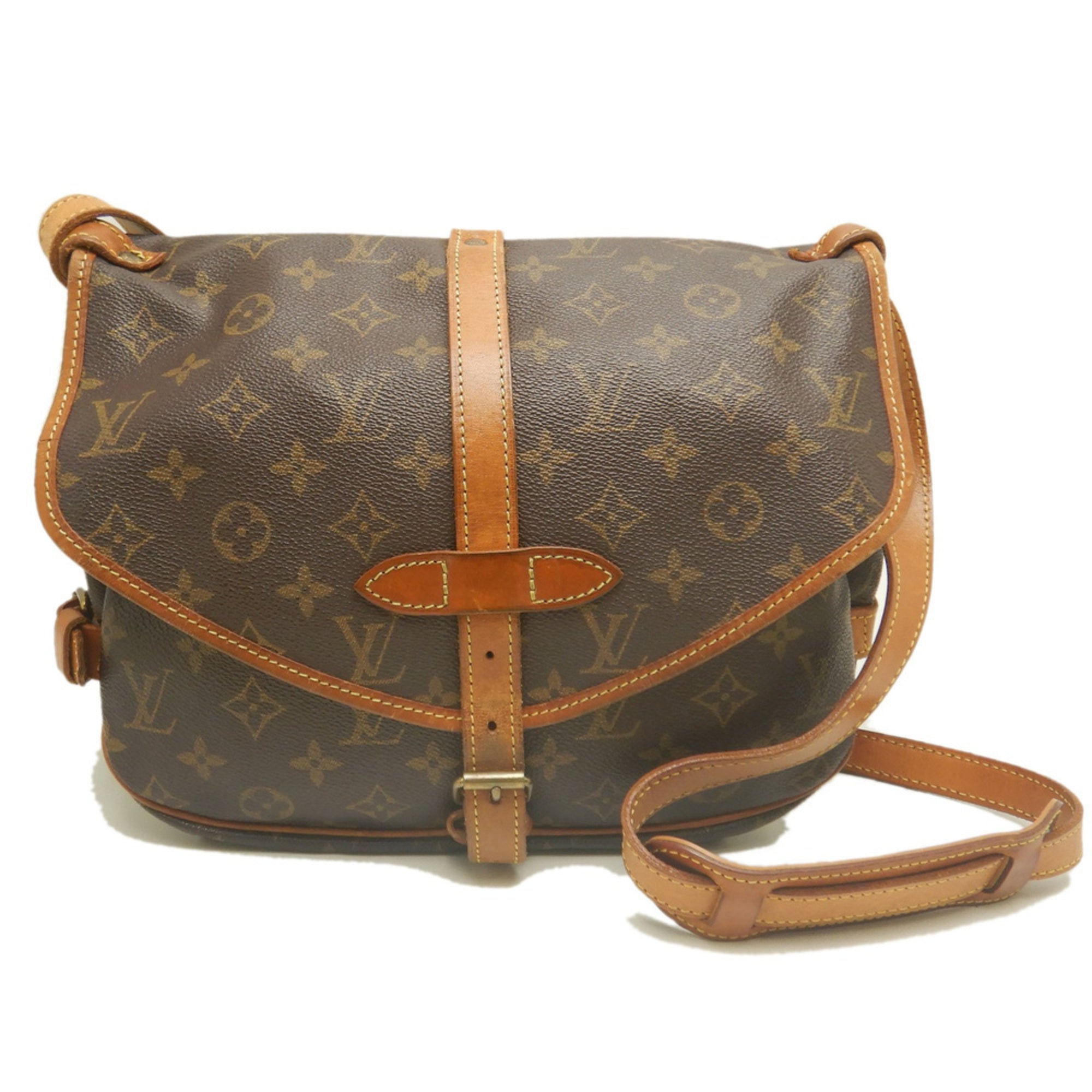 Louis Vuitton Brown Monogram Canvas Shoulder Bag (Pre-Owned)
