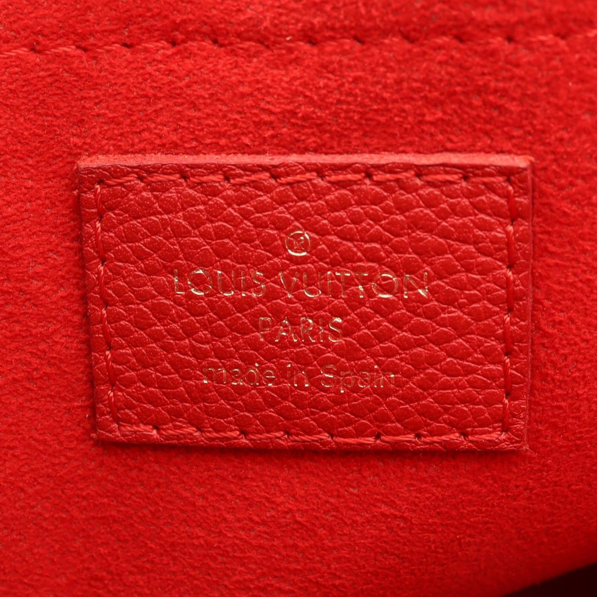 Louis Vuitton Brown Cerise Monogram Red Color Monogram Leather Handbag Shoulder Bag (Pre-Owned)