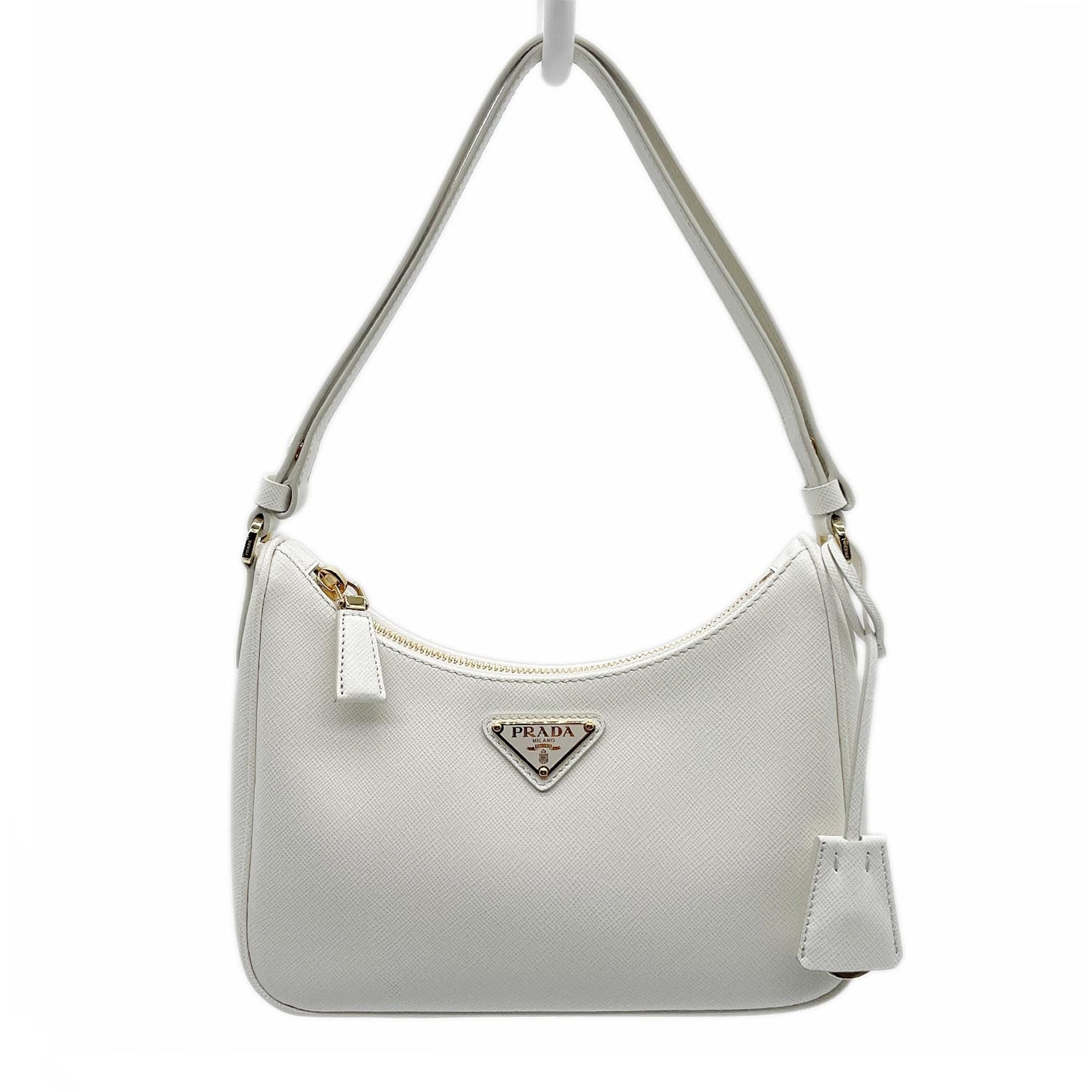 Prada White Leather Handbag (Pre-Owned)