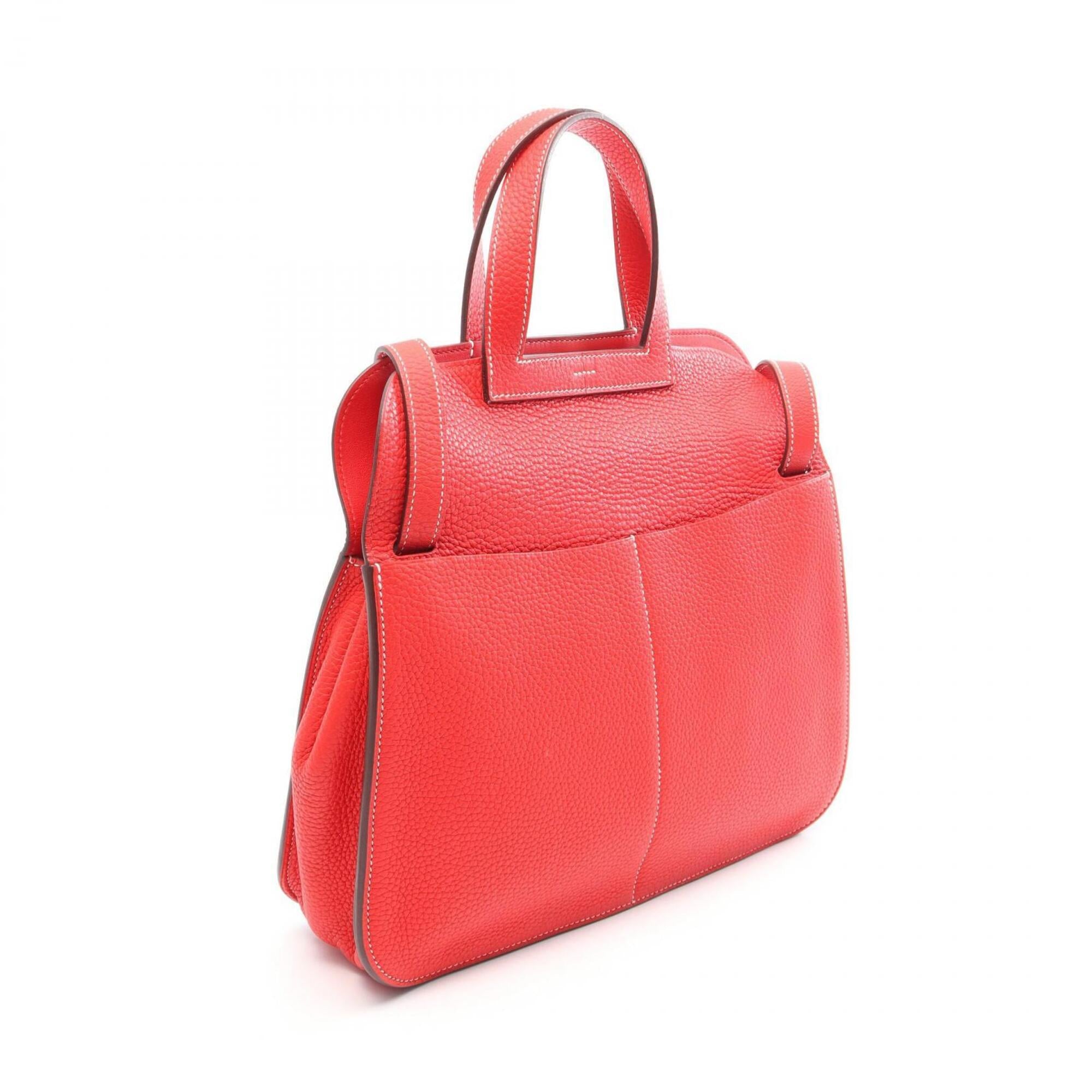 Hermes Red Color Togo Leather Handbag (Pre-Owned)