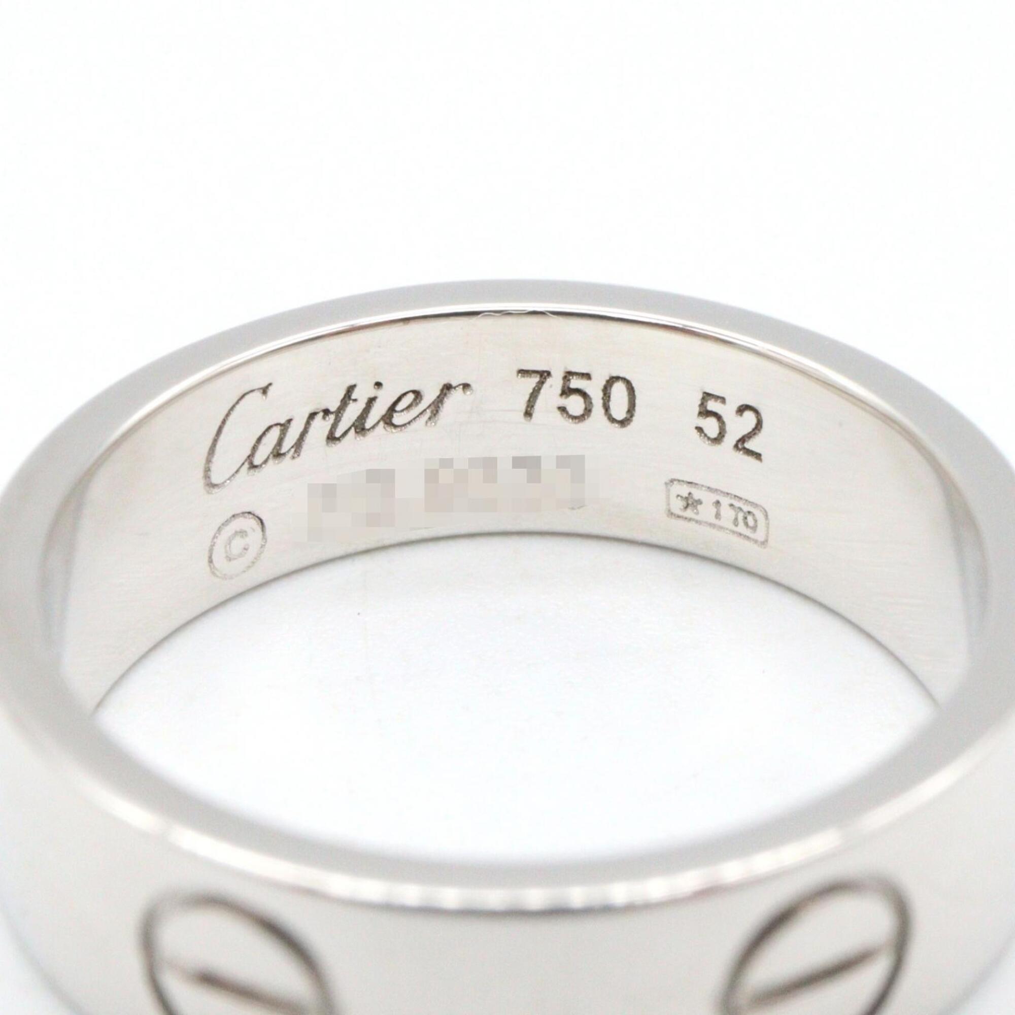 Cartier Love Silver White Gold (18K) Band Ring (Pre-Owned)