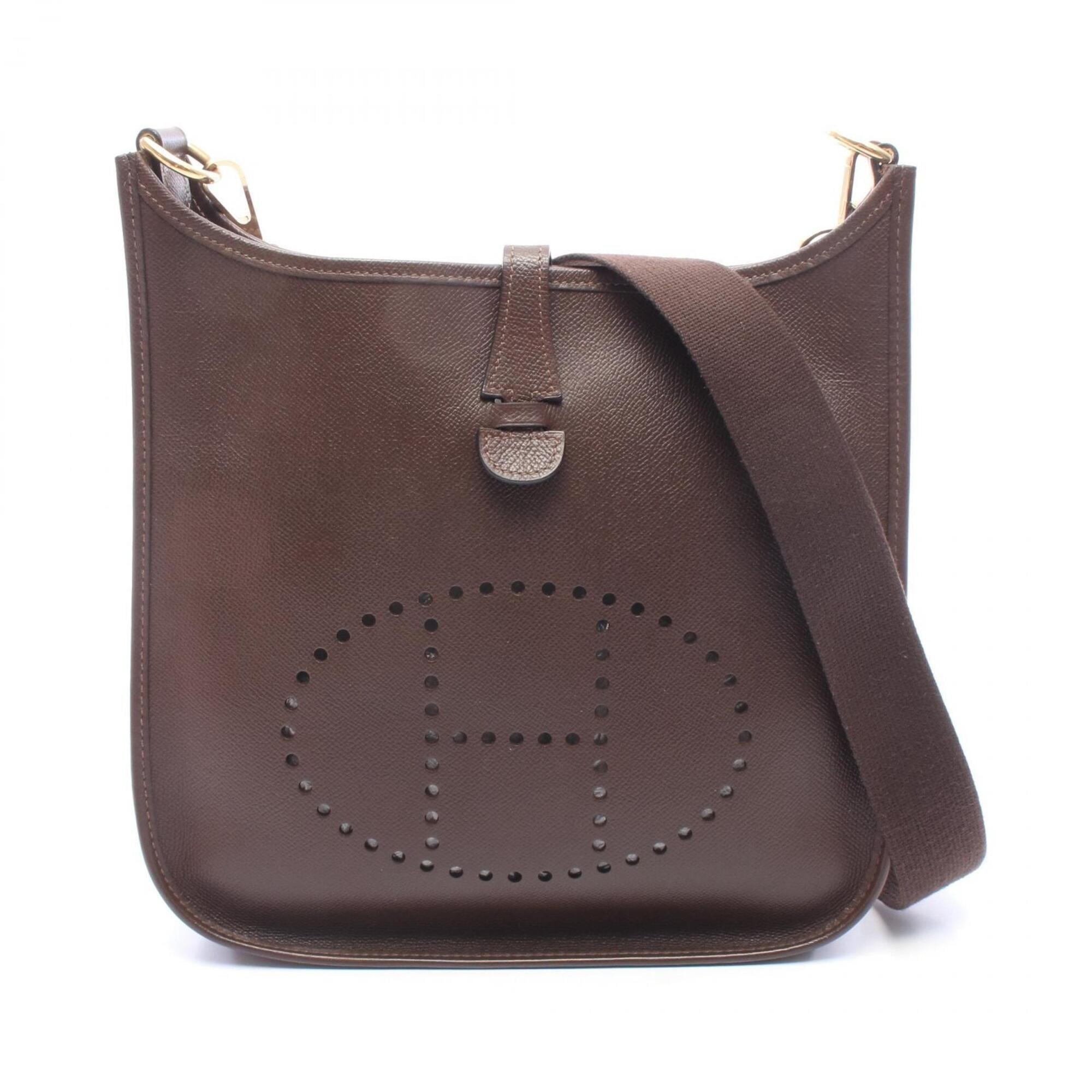 Hermes Brown Chocolat Epsom Leather Handbag Shoulder Bag (Pre-Owned)