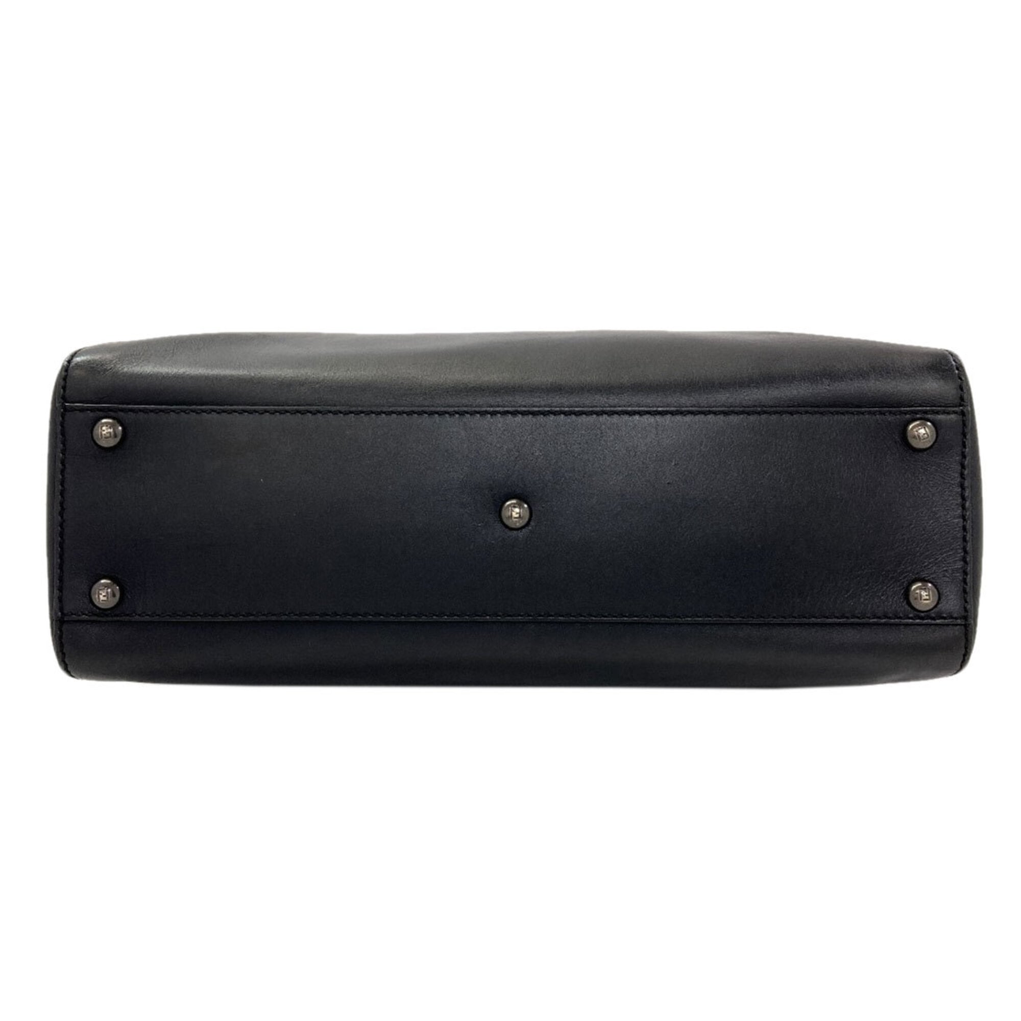 Fendi Peekaboo Black Leather Handbag (Pre-Owned)