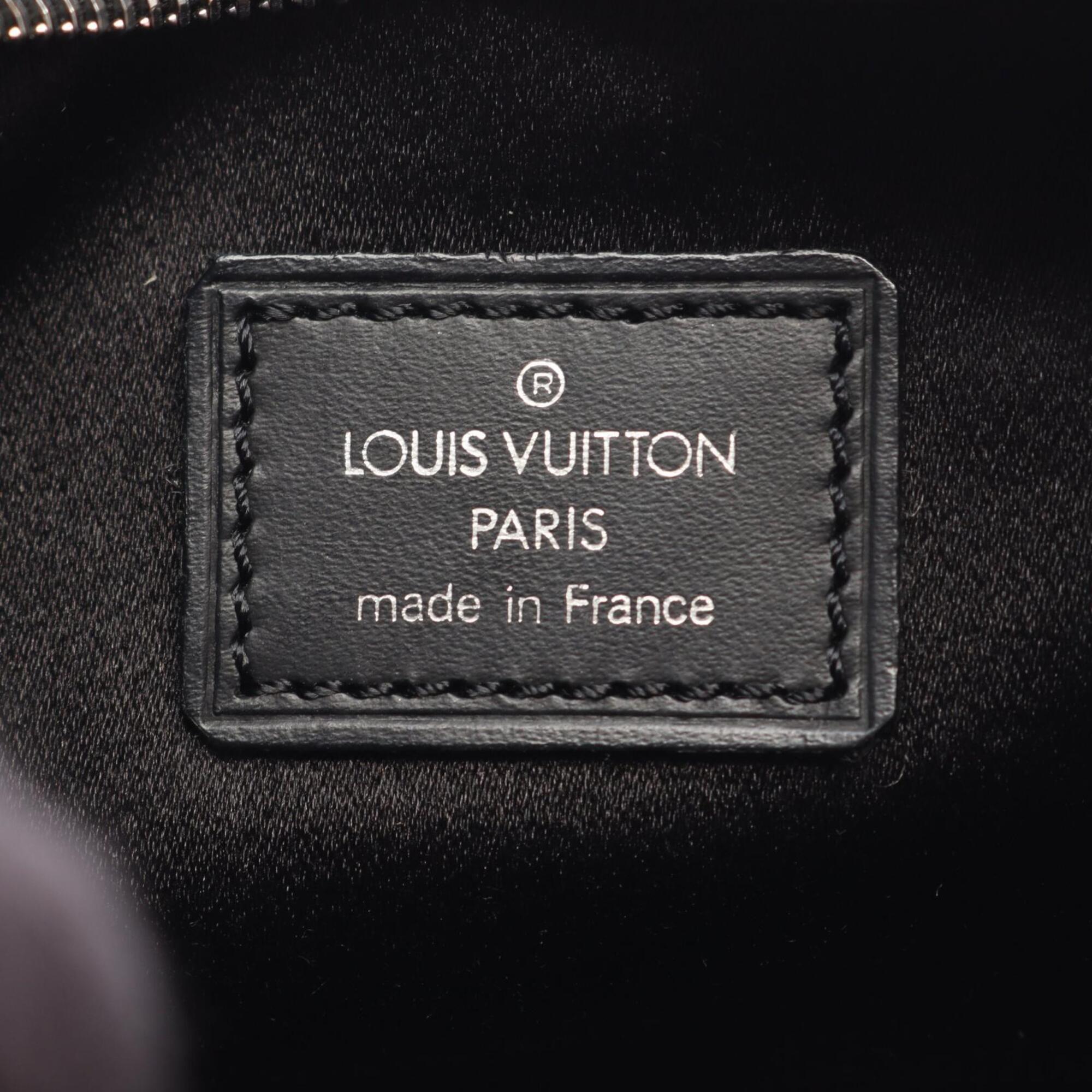 Louis Vuitton Black Noir Fabric Leather Handbag (Pre-Owned)