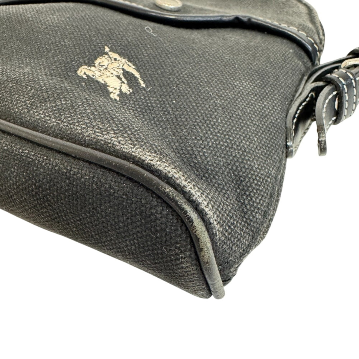 Burberry Black Canvas Shoulder Bag (Pre-Owned)