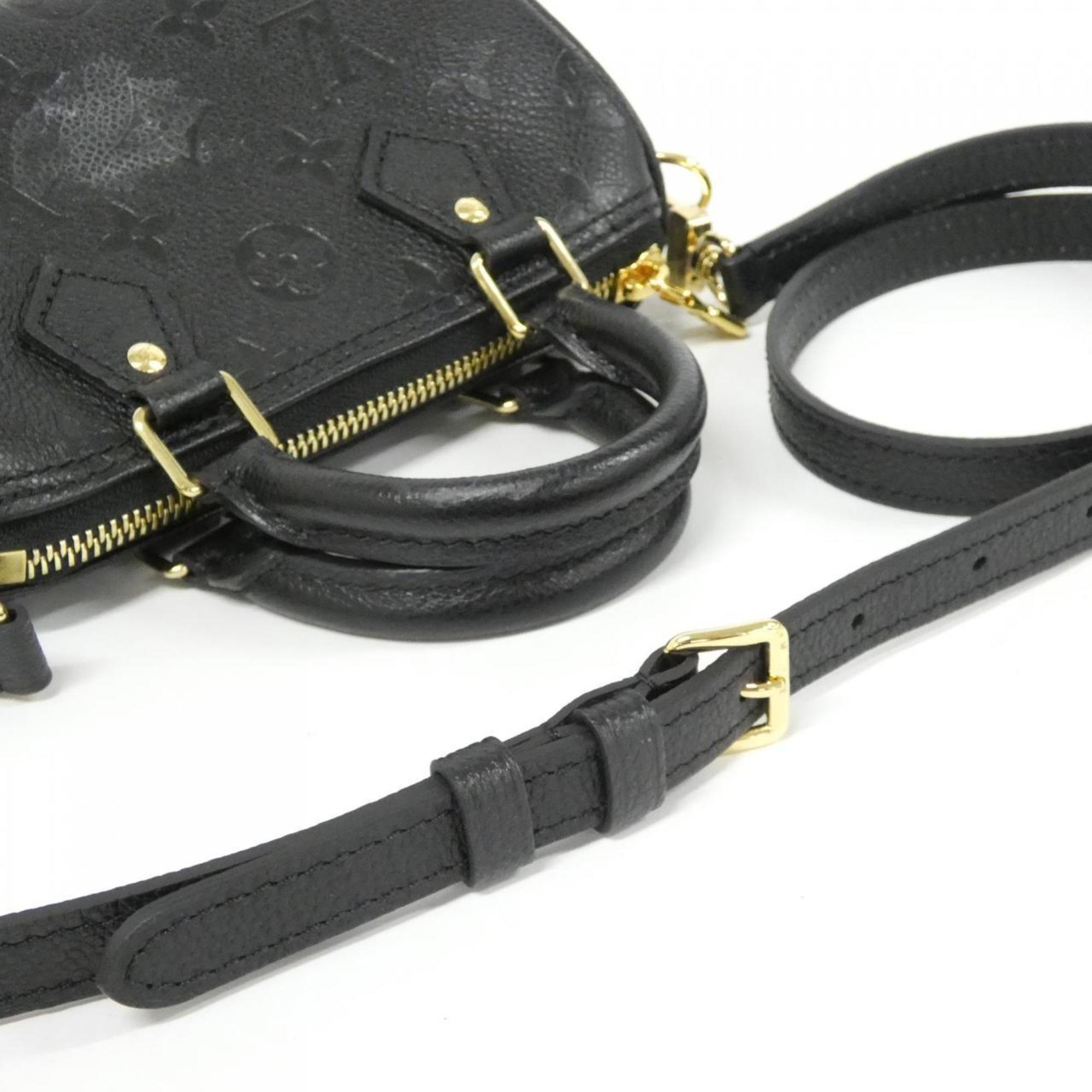 Louis Vuitton Black Leather Handbag (Pre-Owned)