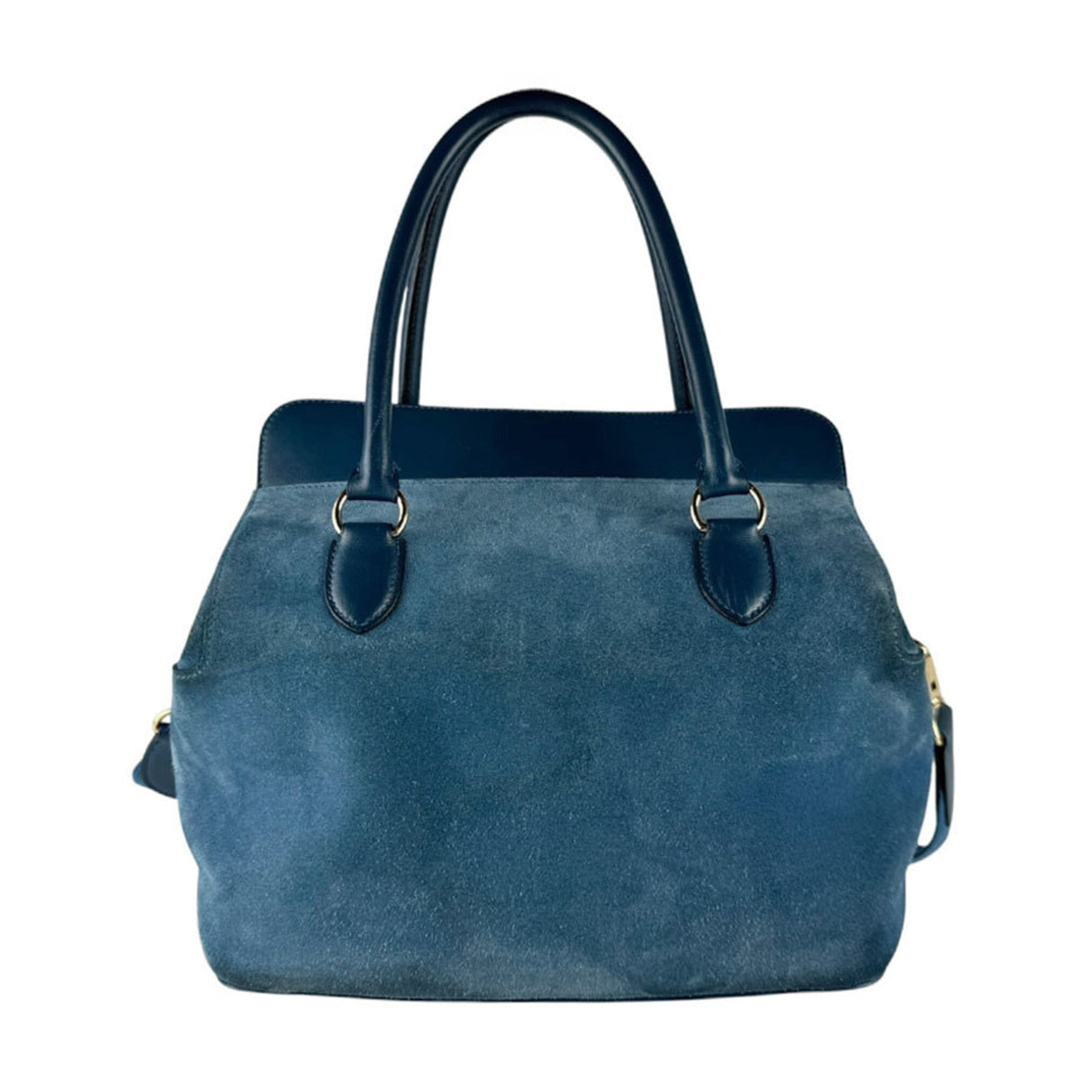 Hermes Blue Swift Leather Handbag Shoulder Bag (Pre-Owned)