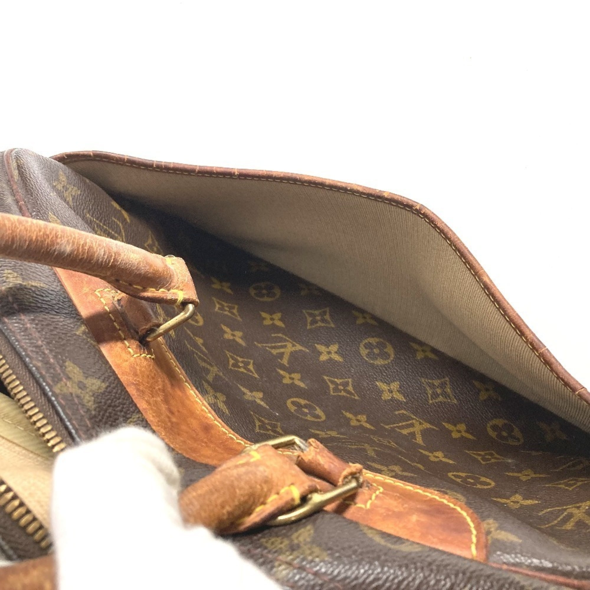 Louis Vuitton Brown Monogram Boston Bag Handbag Tote Bag (Pre-Owned)