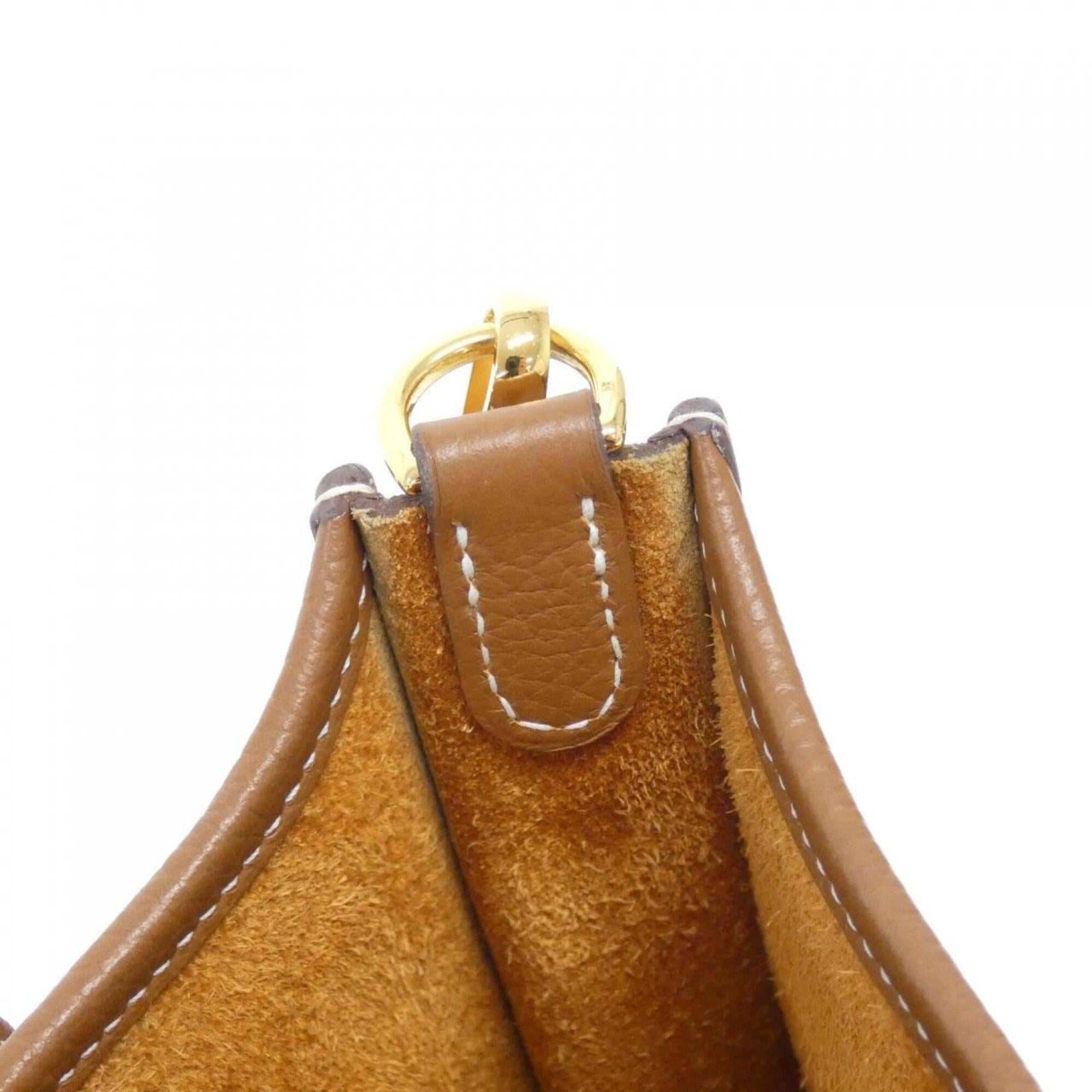 Hermes Gold Taurillon Clemence Leather Shoulder Bag (Pre-Owned)
