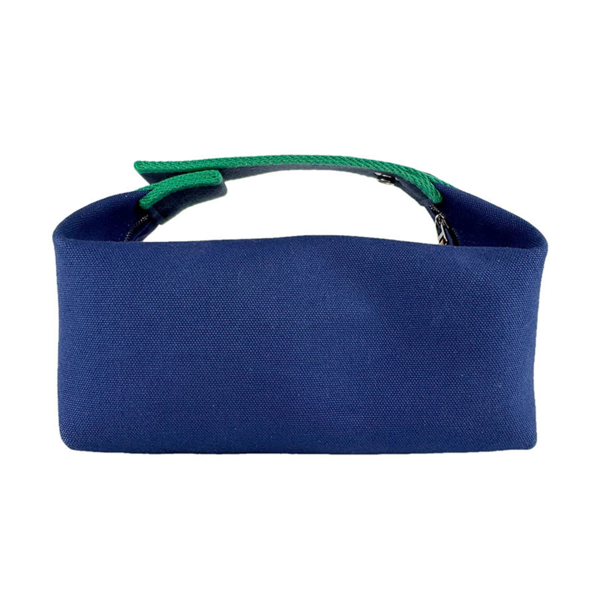 Hermes Navy Canvas Handbag Pouch (Pre-Owned)