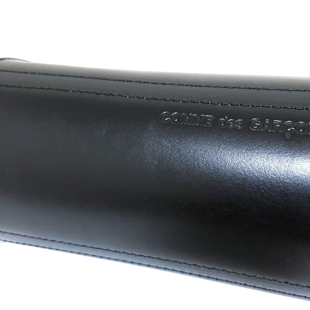 Comme Des Garçons Black Leather Clutch Bag Shoulder Bag (Pre-Owned)