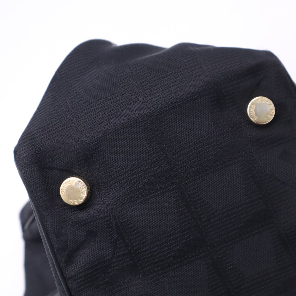 Chanel New Travel Line Black Nylon Leather Tote Bag (Pre-Owned)