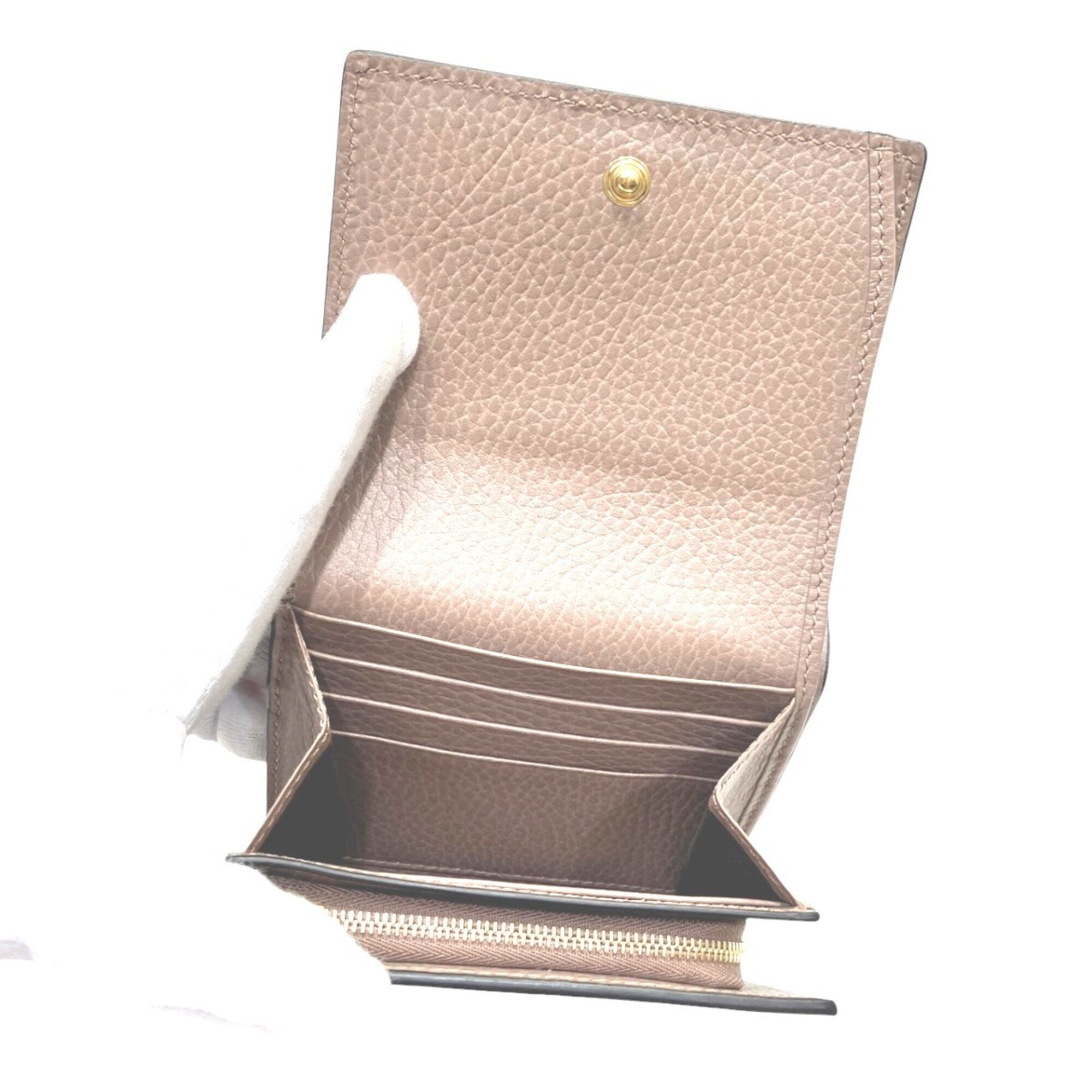 Gucci Beige Leather Wallet (Bi-Fold) (Pre-Owned)