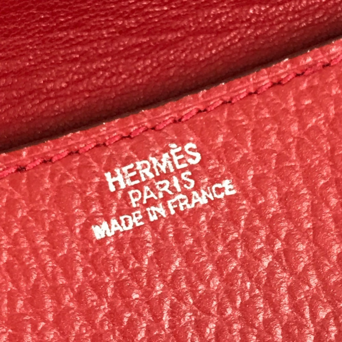 Hermes Amelie Red Color Leather Pochette Shoulder Bag (Pre-Owned)
