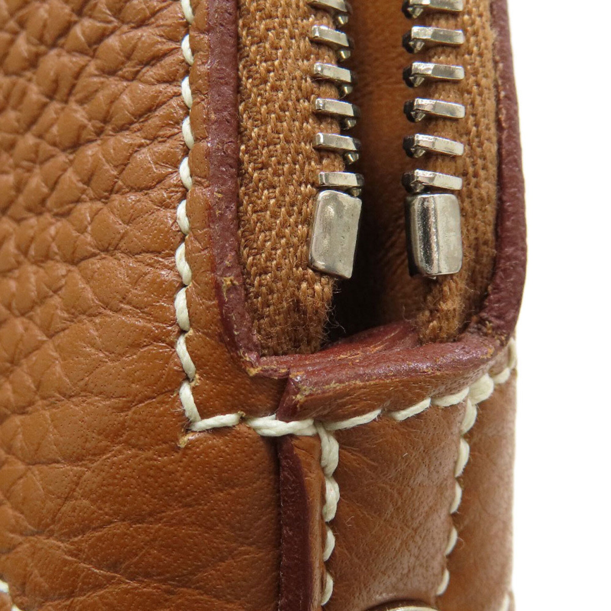 Hermes Gold Leather Handbag (Pre-Owned)