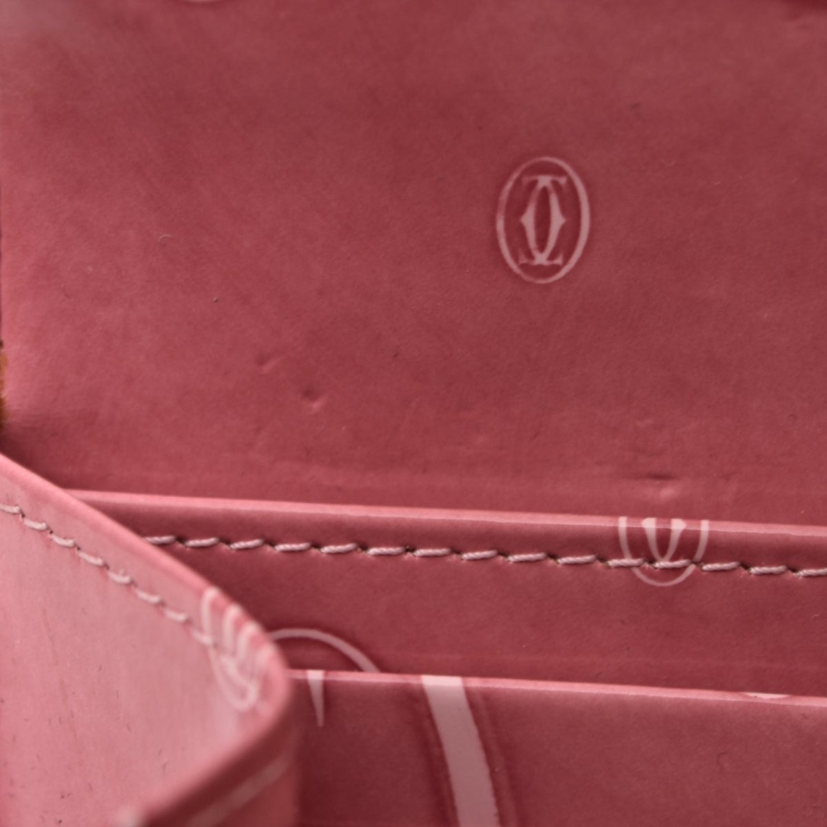 Cartier Pink Leather Long Wallet (Bi-Fold) (Pre-Owned)