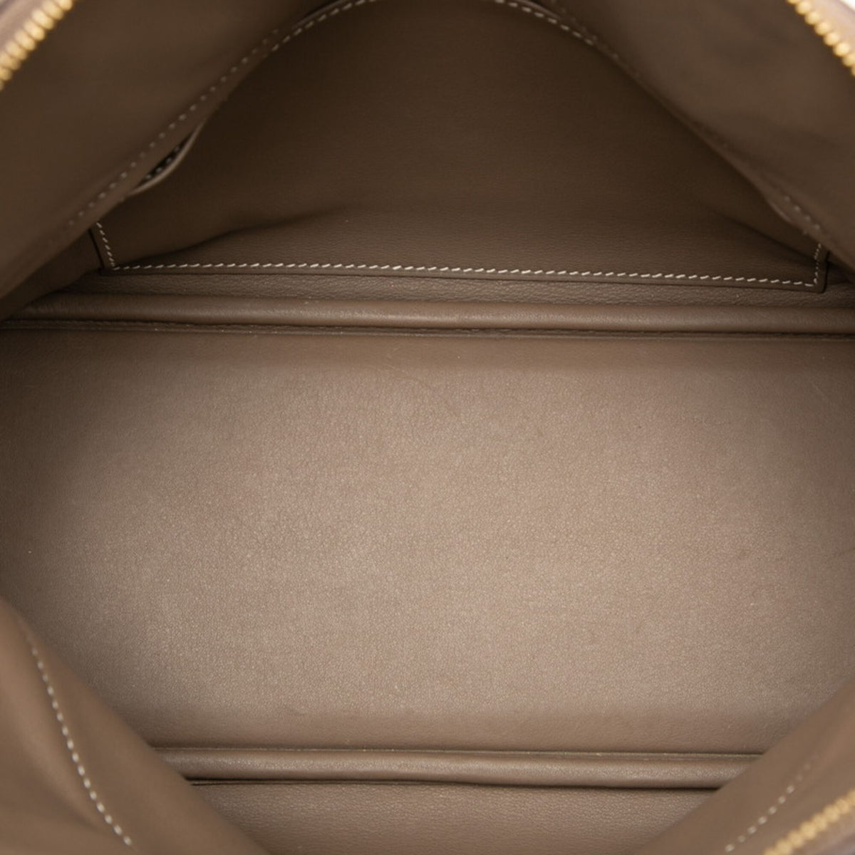 Hermes Bolide Etoupe Gray Grayish Taurillon Clemence Leather Handbag Shoulder Bag (Pre-Owned)