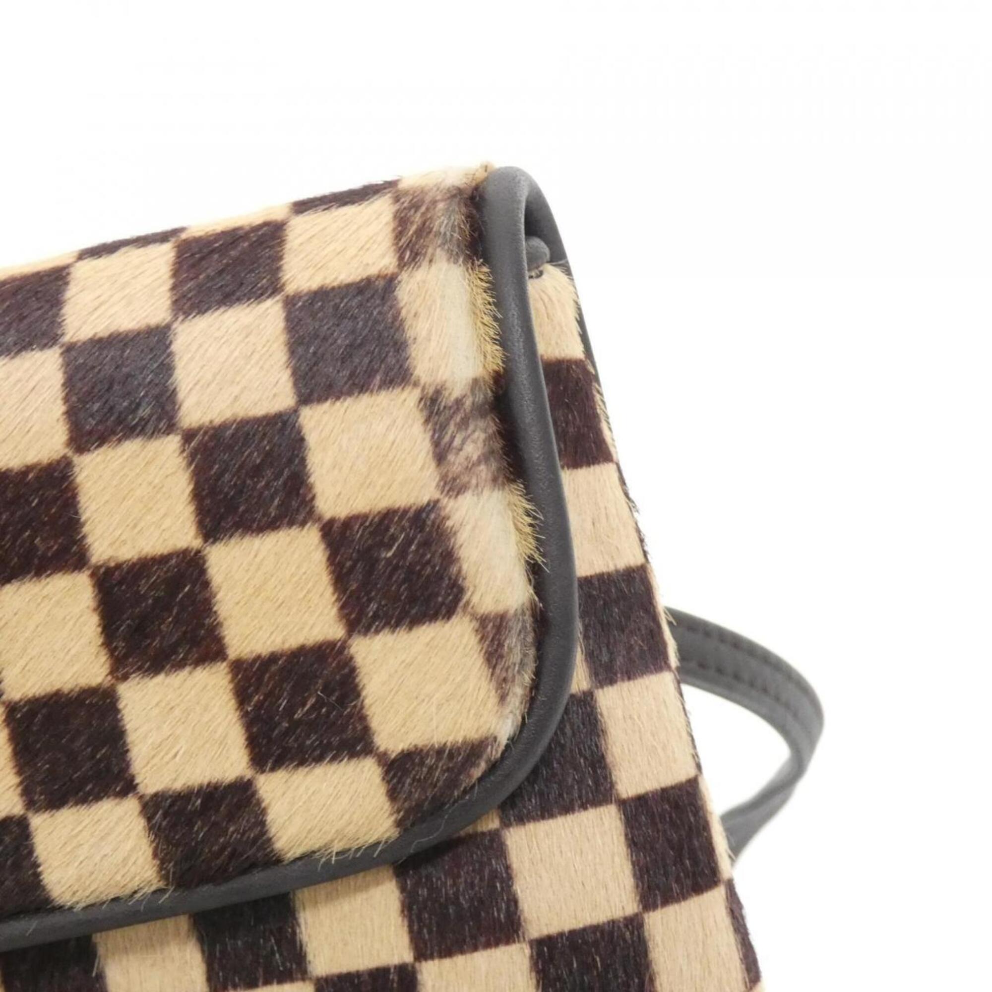 Louis Vuitton Damier Sauvage Ebene Leather Shoulder Bag (Pre-Owned)