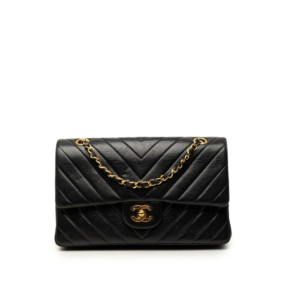 Chanel Black Leather Shoulder Bag (Pre-Owned)