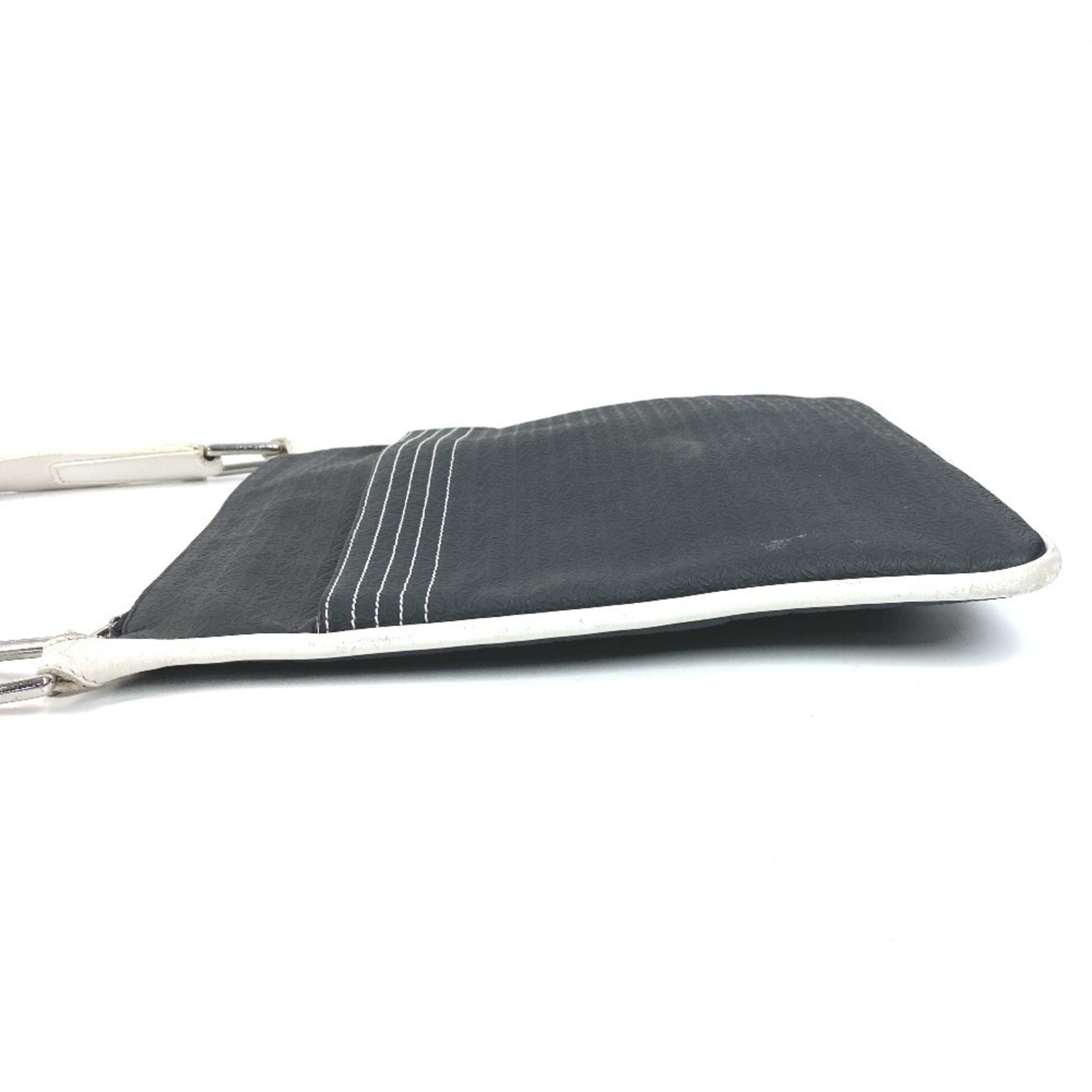 Loewe Black White Leather Pvc Pochette Shoulder Bag (Pre-Owned)