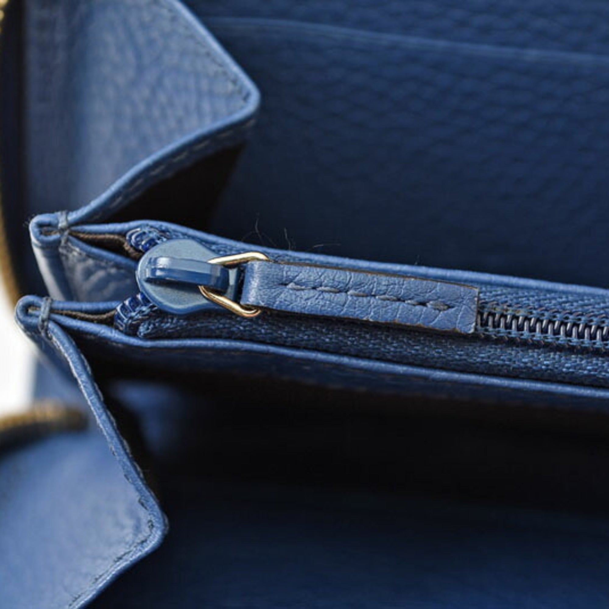 Gucci Blue Leather Coin Purse/Coin Case (Pre-Owned)