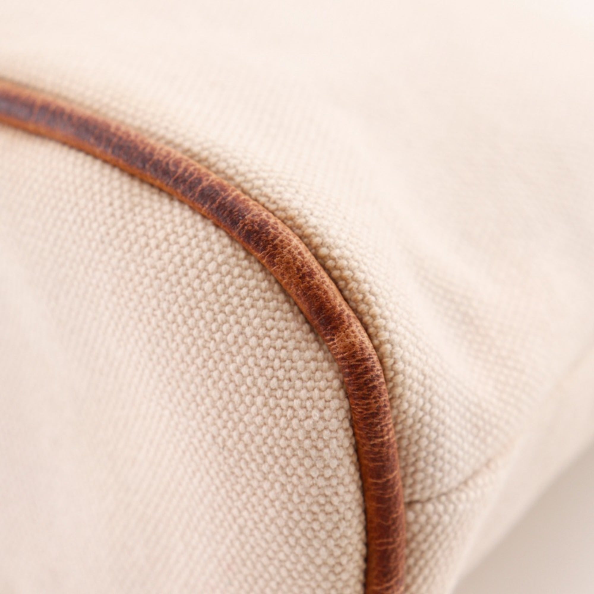 Hermes Beige Canvas Pouch (Pre-Owned)