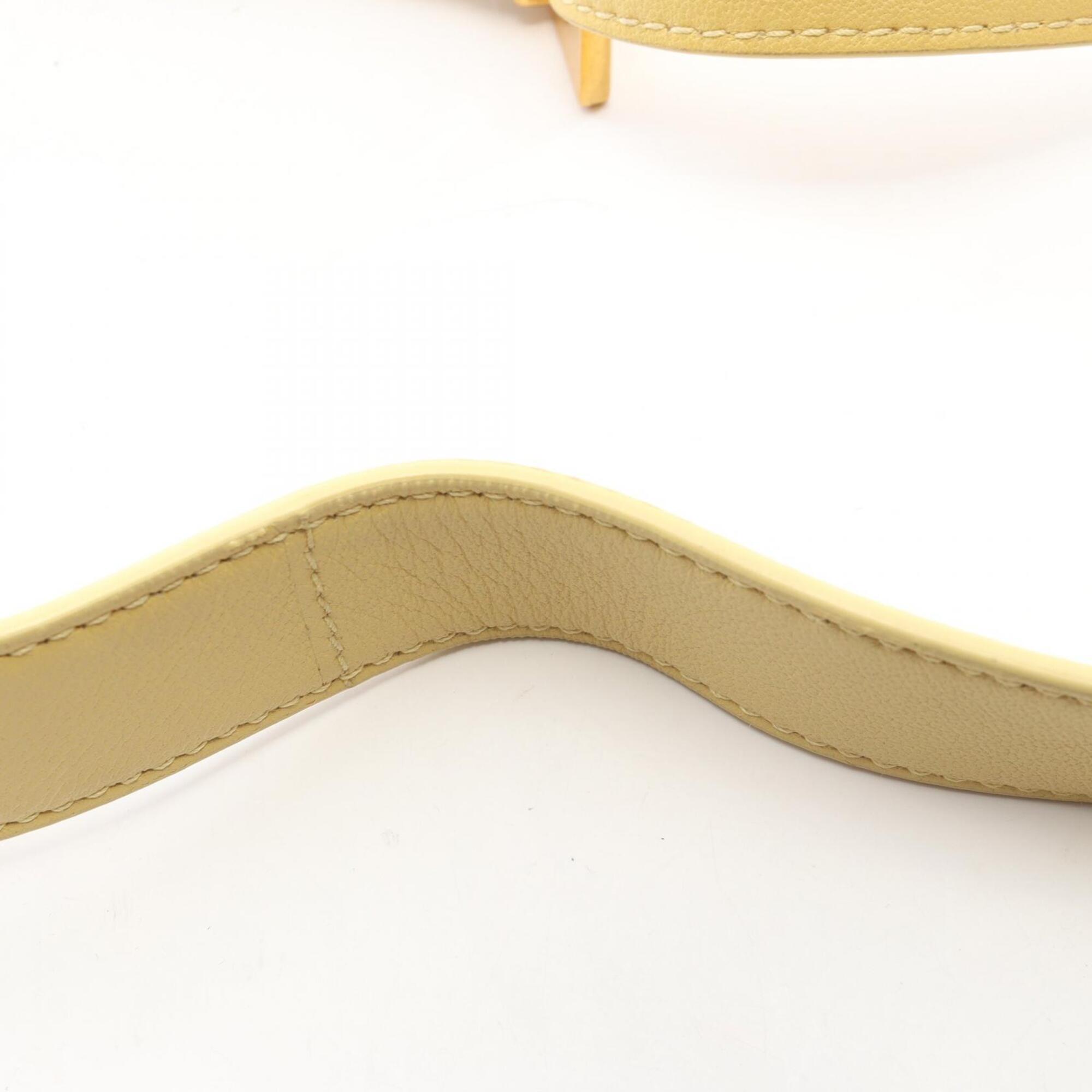Bottega Veneta Yellow Leather Handbag Shoulder Bag (Pre-Owned)