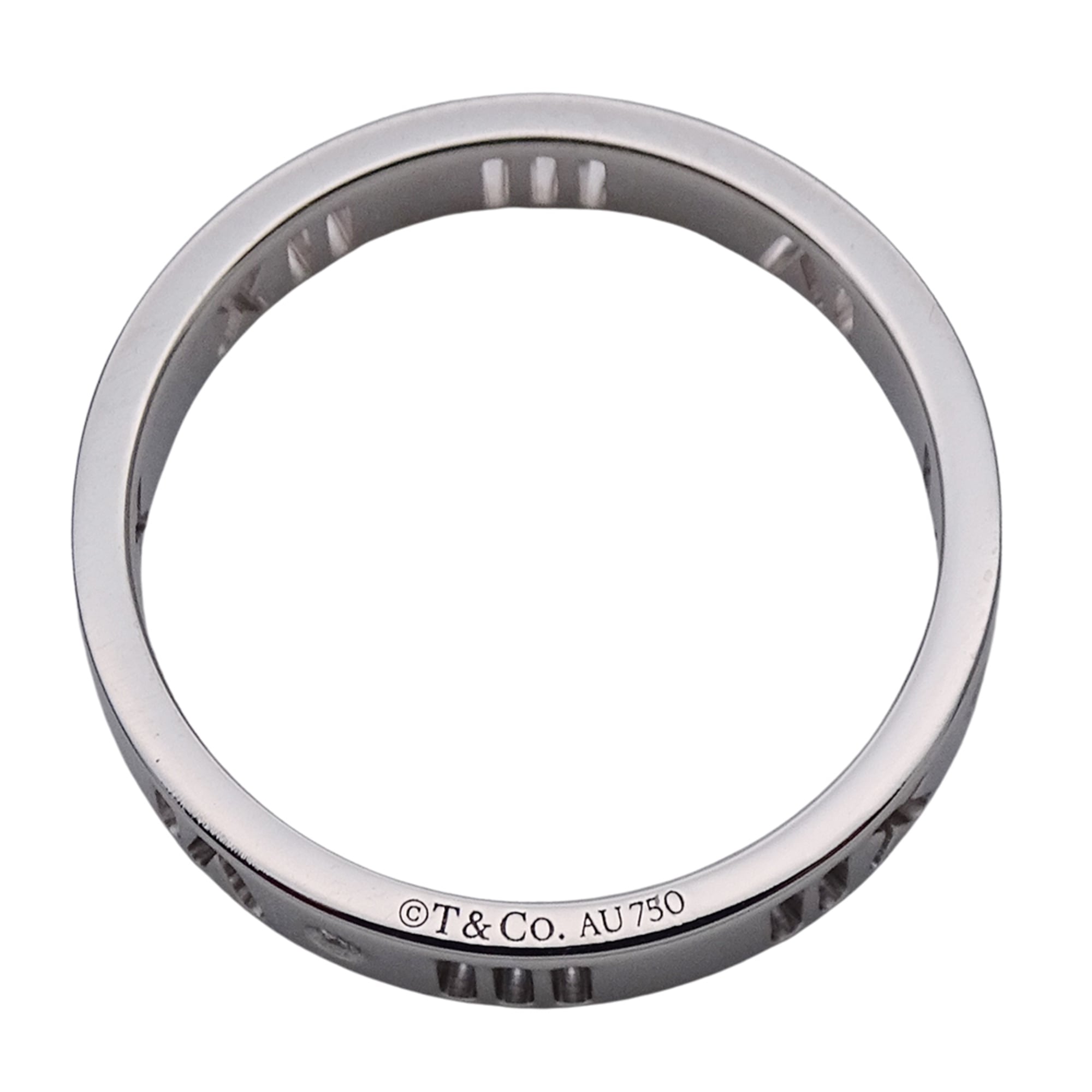 Tiffany Atlas White Gold White Gold (18K) Band Ring (Pre-Owned)
