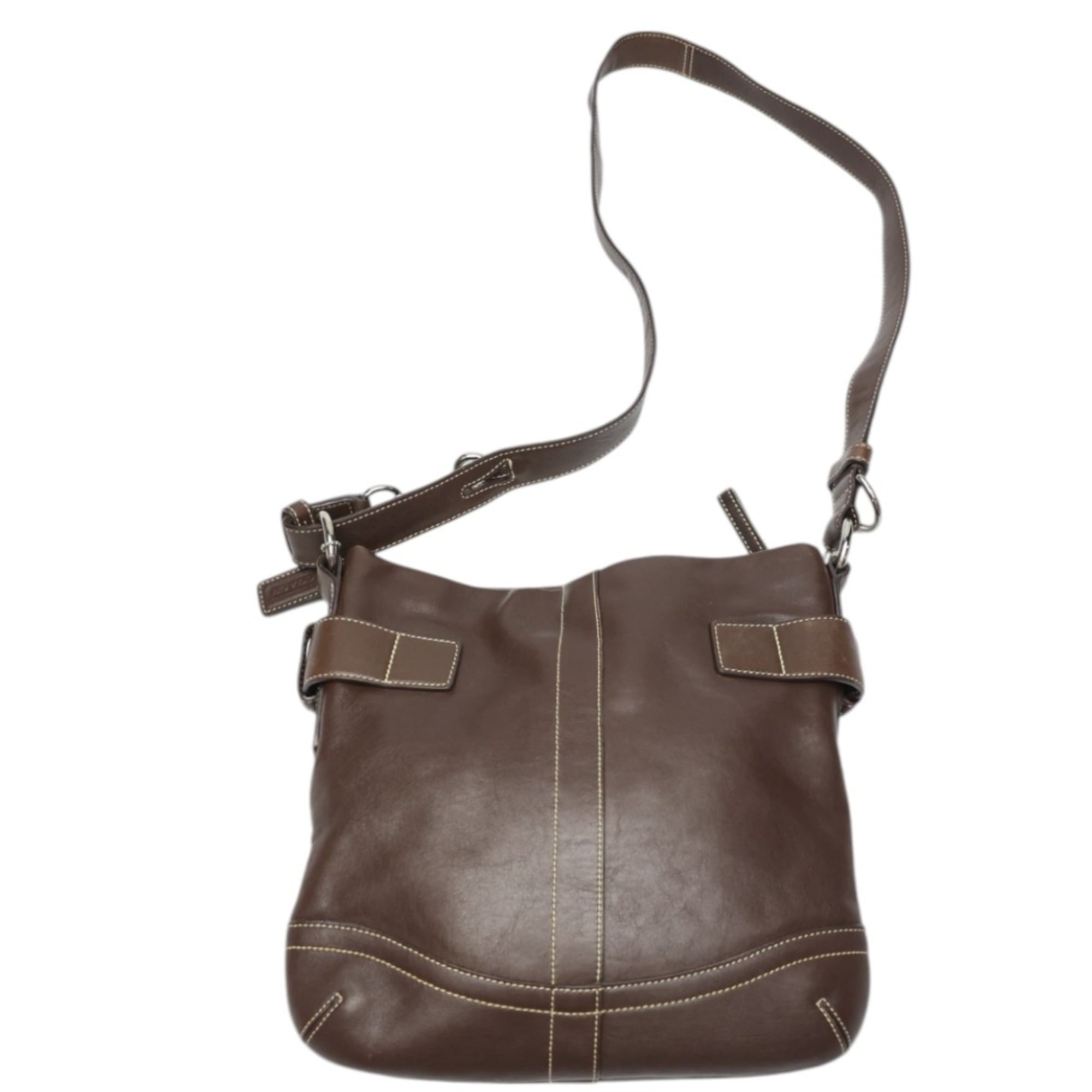 Coach Dark Brown Leather Shoulder Bag (Pre-Owned)