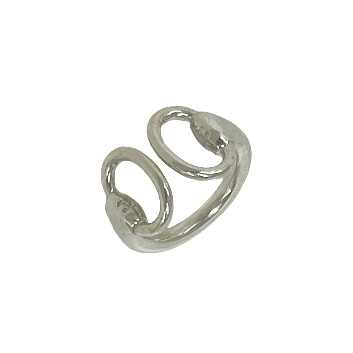 Hermes Silver Silver 925 Band Ring (Pre-Owned)