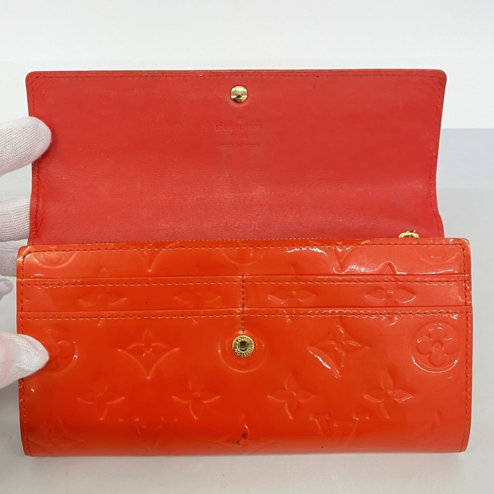 Louis Vuitton Orange Sunset Long Wallet (Bi-Fold) (Pre-Owned)