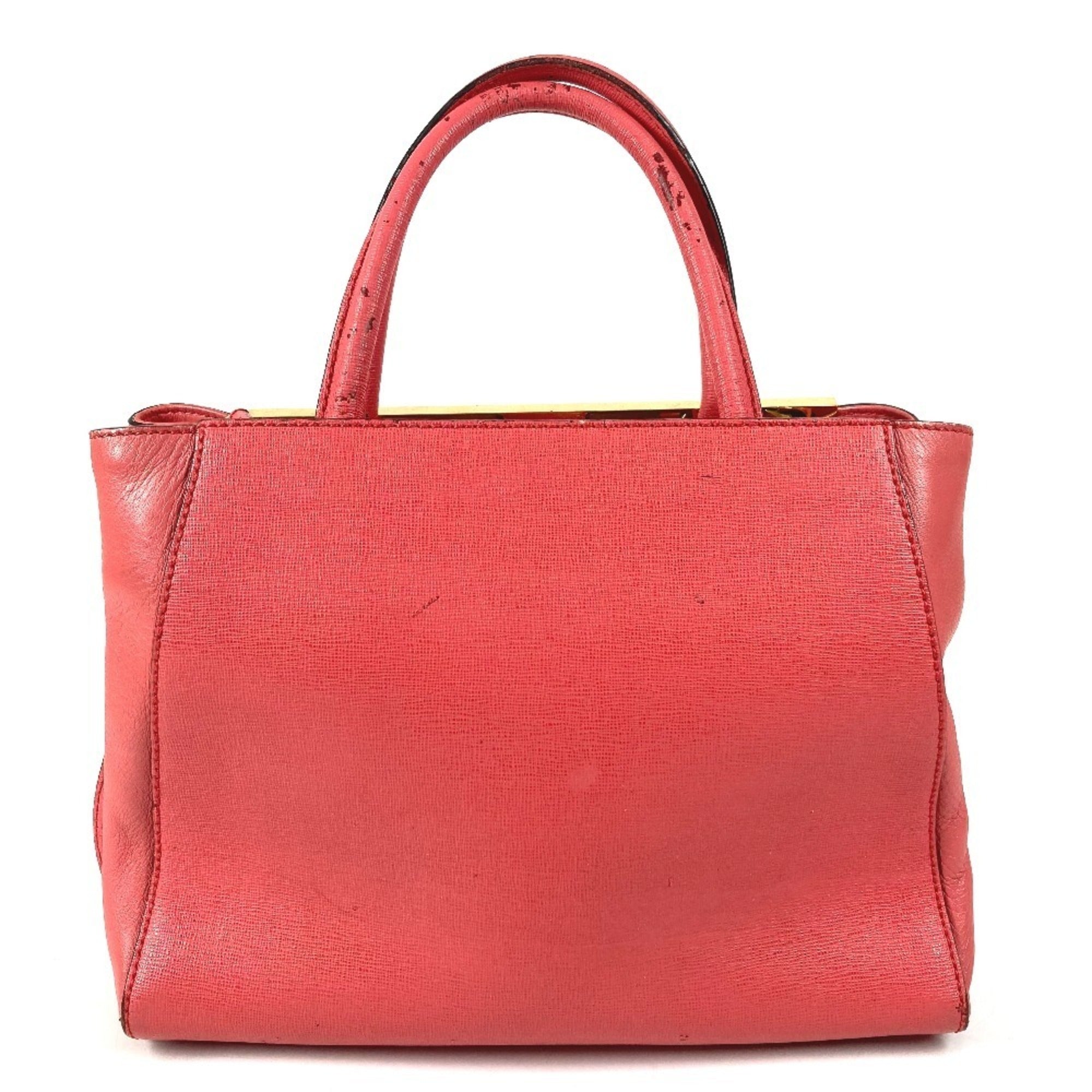 Fendi Pink Leather Handbag Shoulder Bag (Pre-Owned)