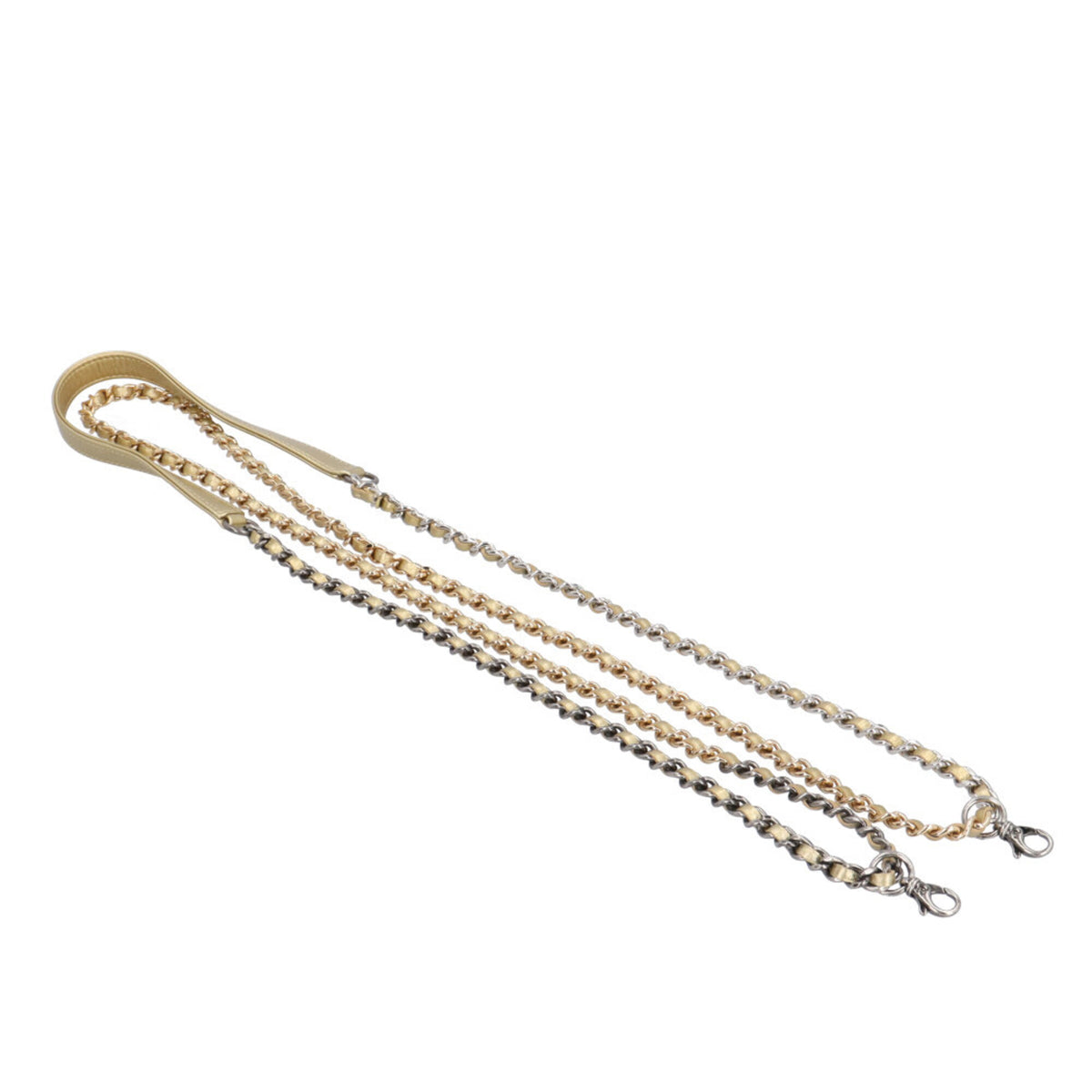 Chanel Gold Leather Chain/Shoulder Wallet (Pre-Owned)