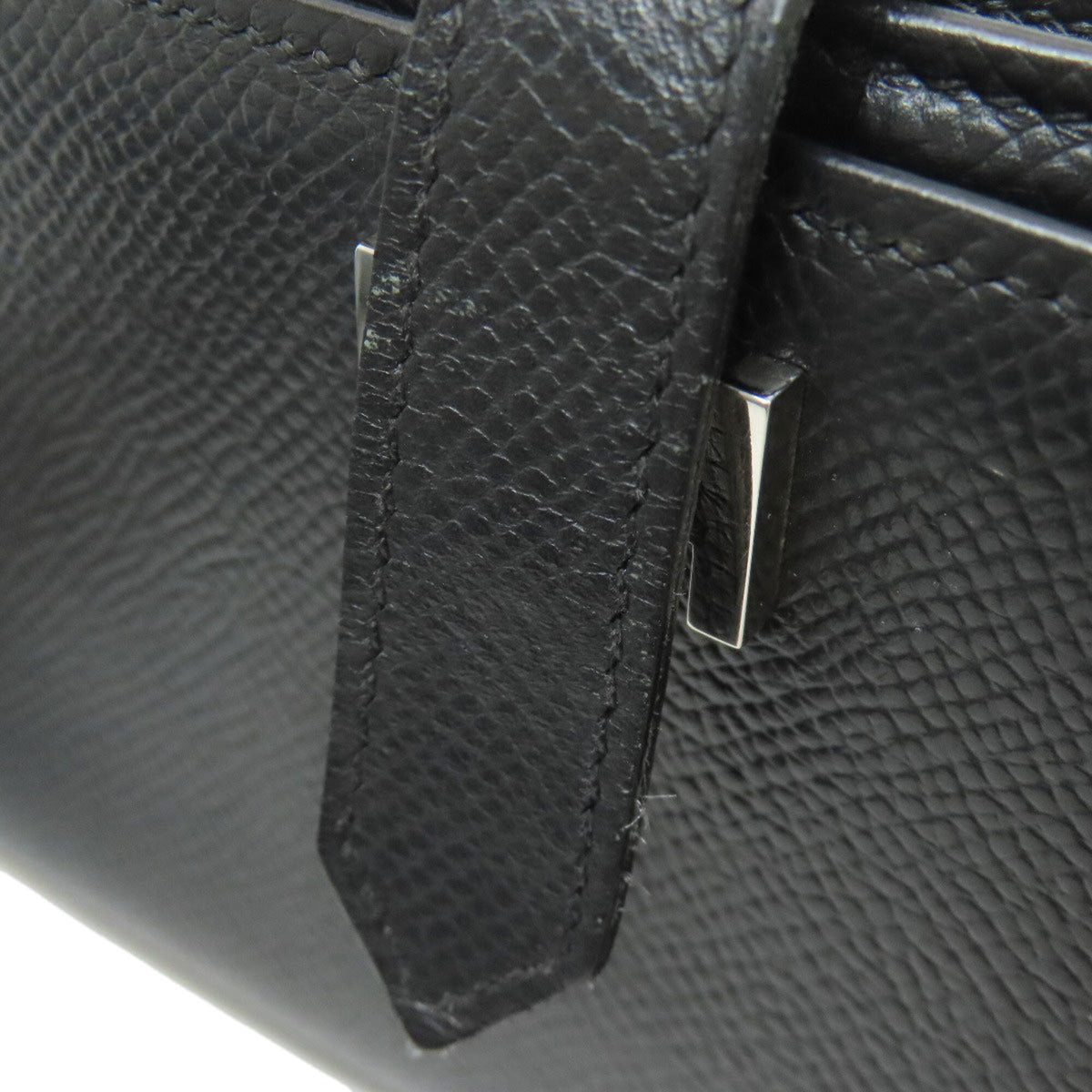 Hermes Black Epsom Leather Coin Purse/Coin Case (Pre-Owned)