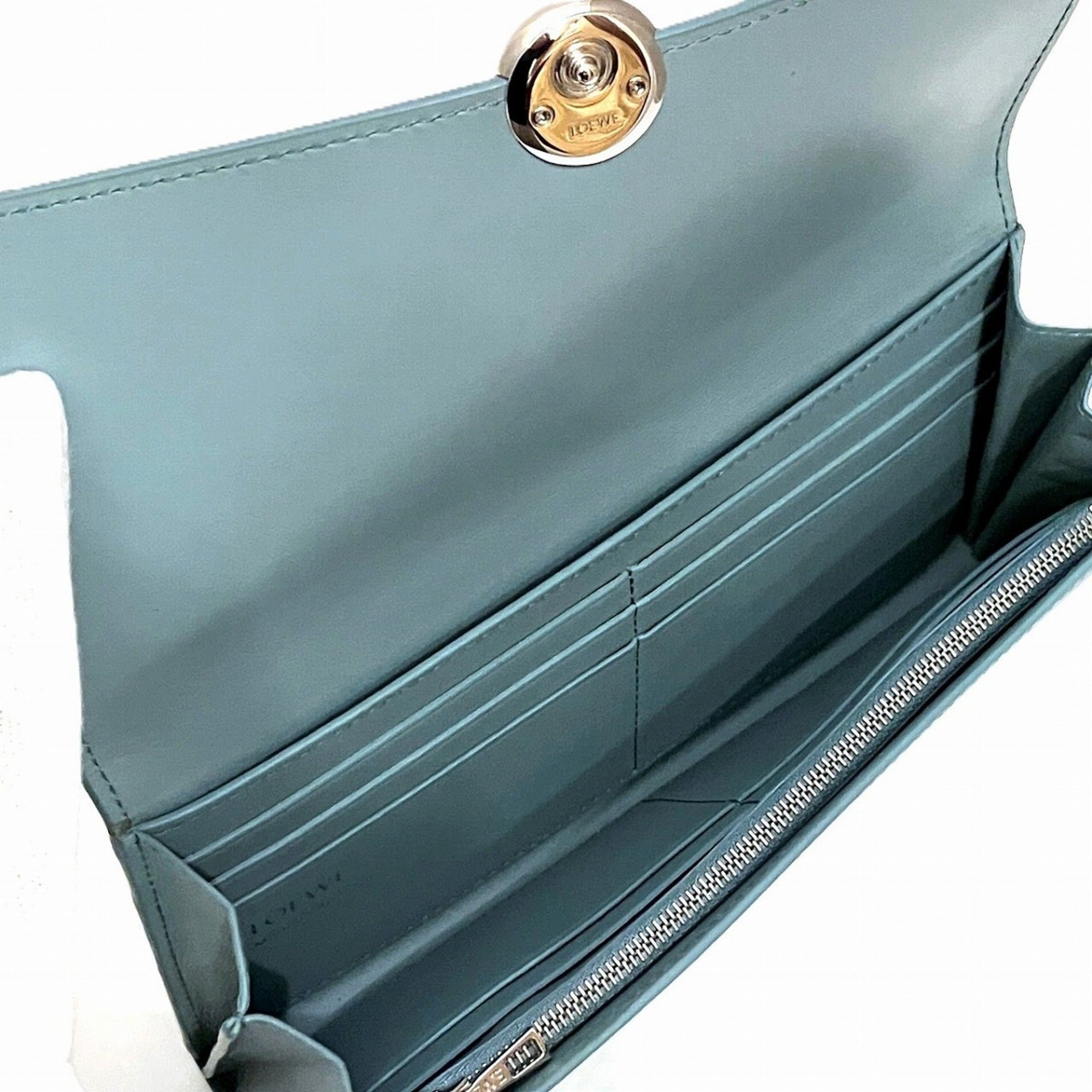 Loewe Blue Leather Coin Purse/Coin Case (Pre-Owned)