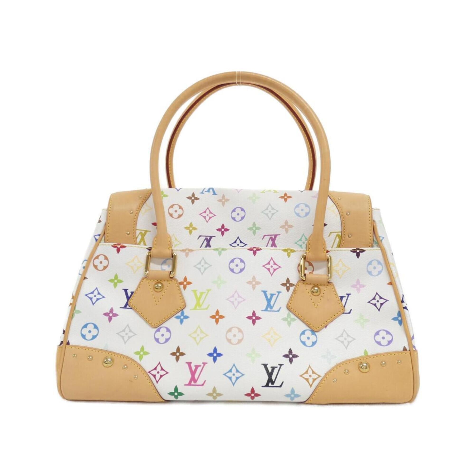 Louis Vuitton Multi-Color White Coated Canvas Handbag (Pre-Owned)
