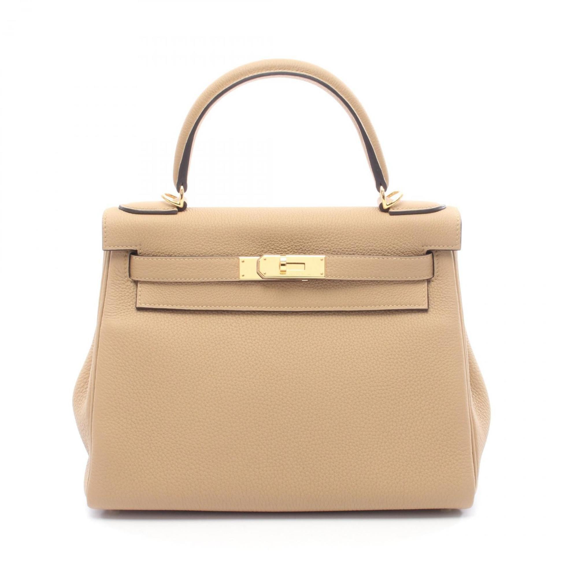 Hermes Beige Togo Leather Leather Handbag (Pre-Owned)