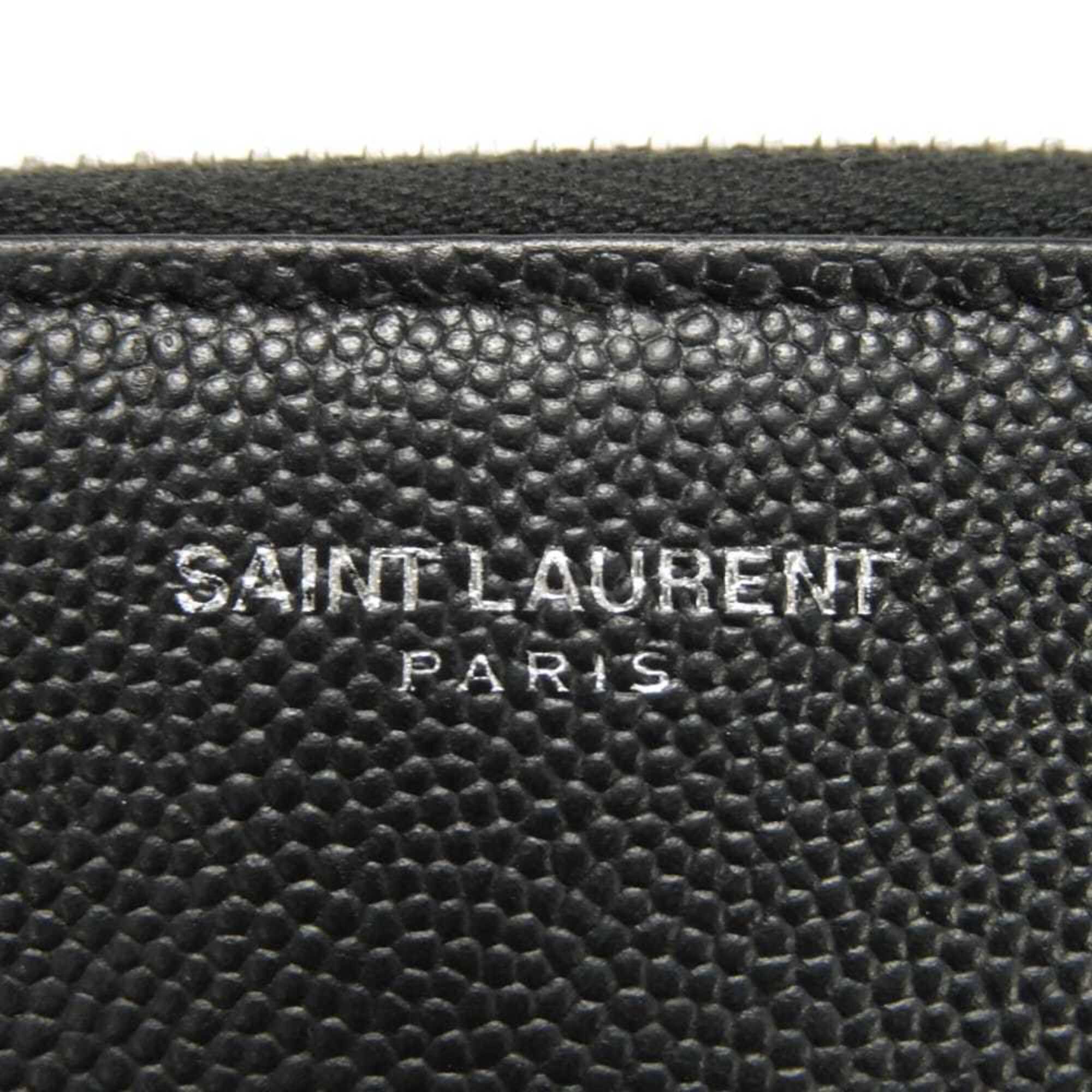 Yves Saint Laurent Black Leather Wallet (Bi-Fold) (Pre-Owned)